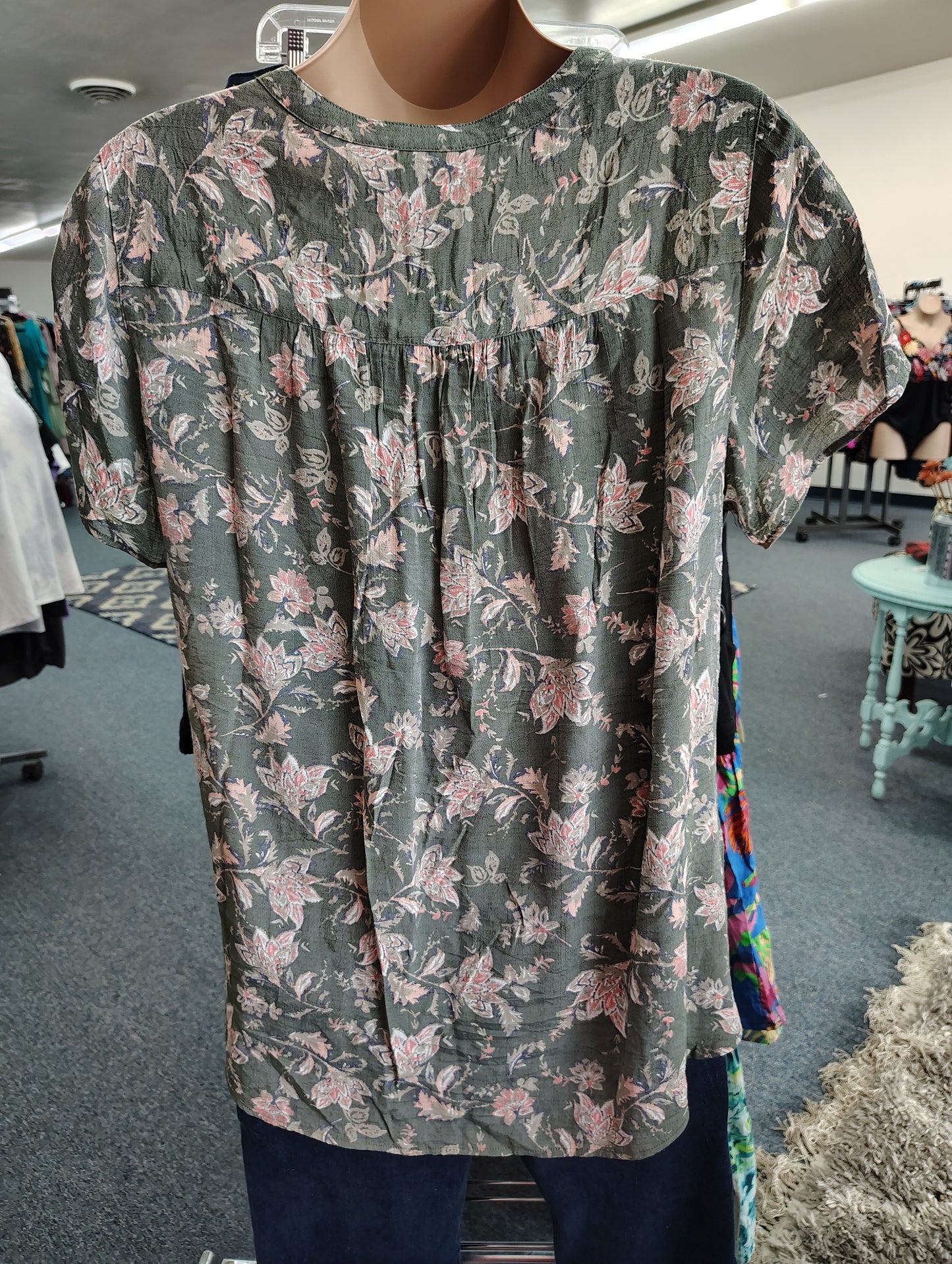 St John's Bay floral boho top size 2x