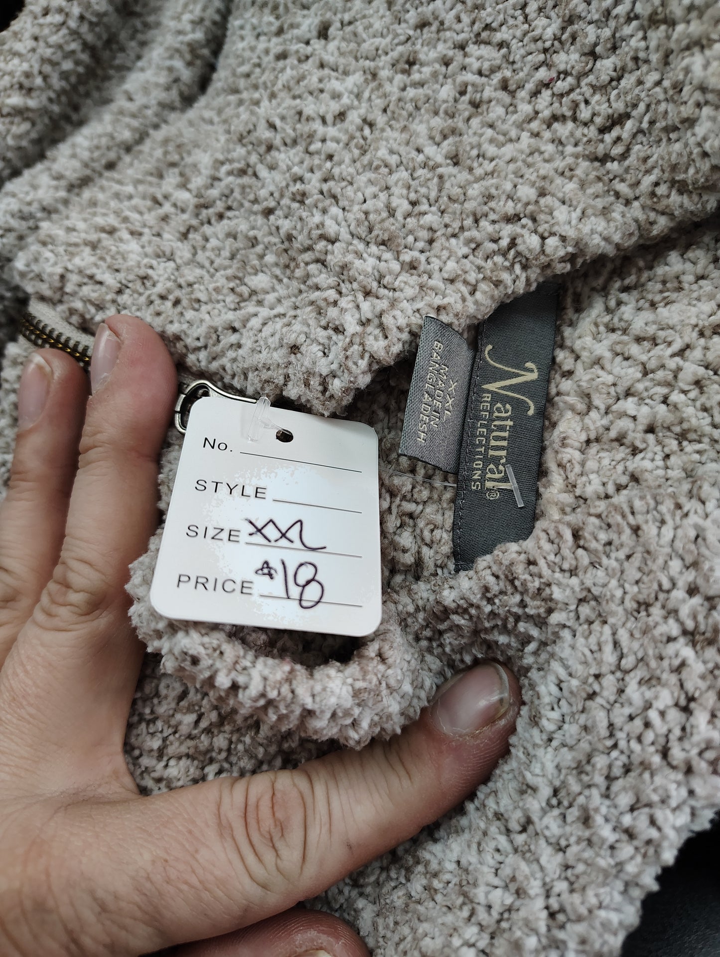Natural Reflections sherpa half zip sweatshirt size xxl