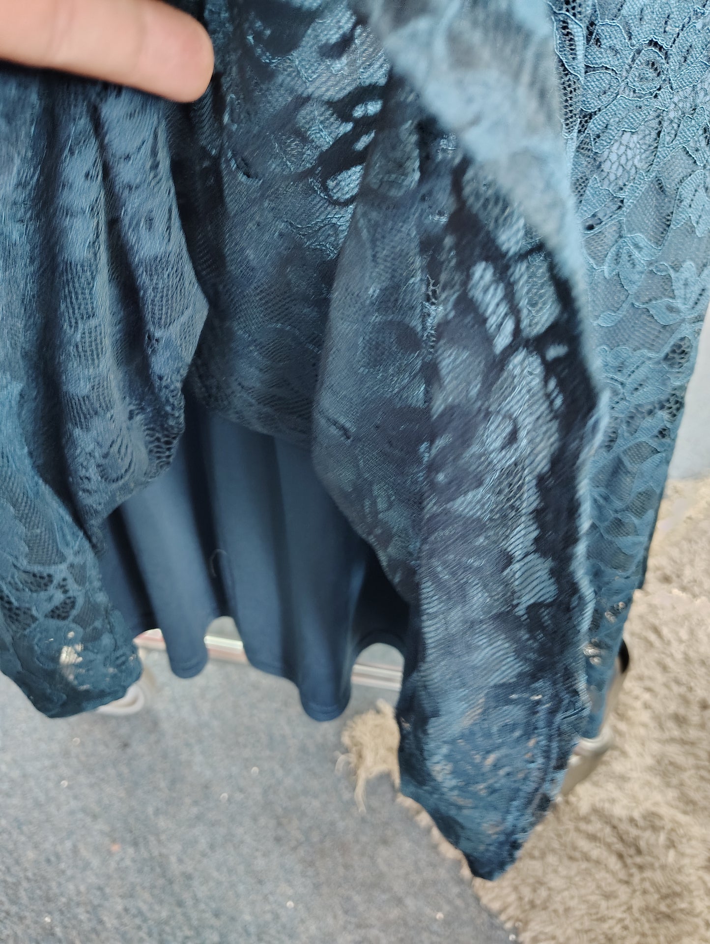 Torrid teal lace high neck a-line dress size 5x