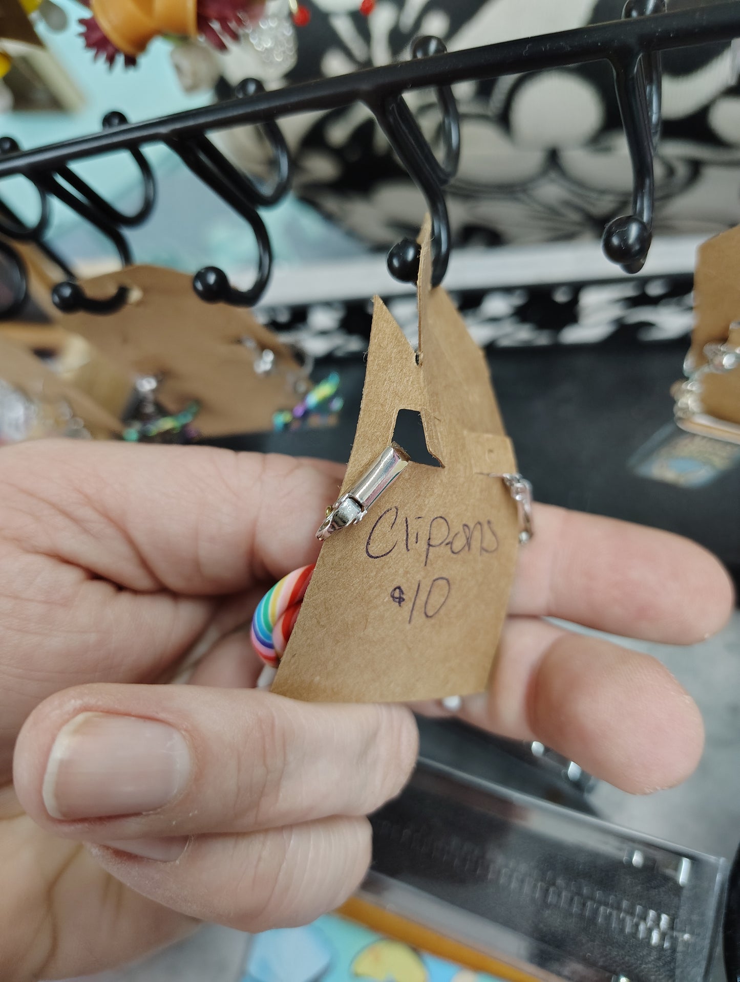 Lollipop soft lightweight clip on earrings handmade