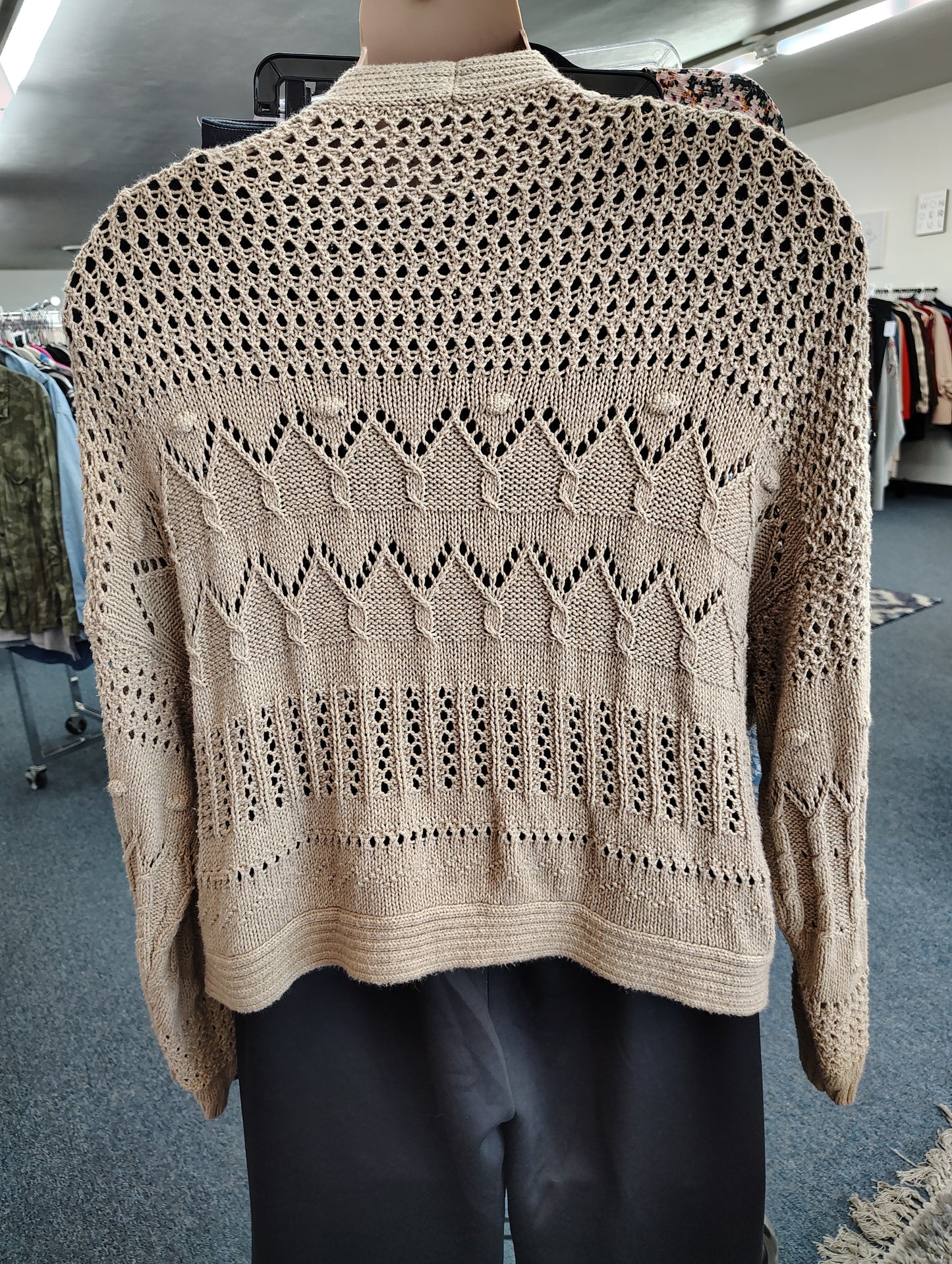 Old Navy brown crochet cardigan size XXL