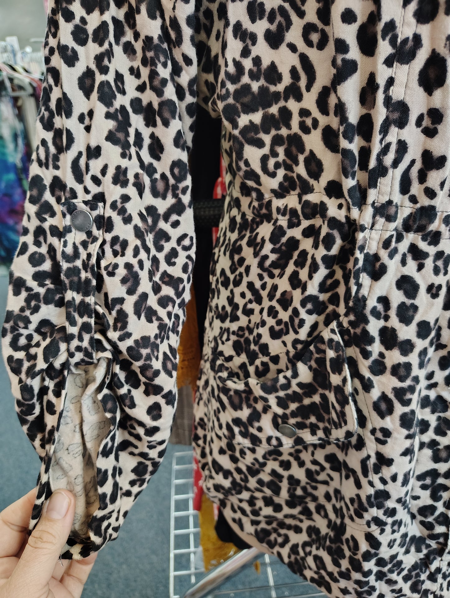 Torrid lightweight leopard print button front jacket size 2x