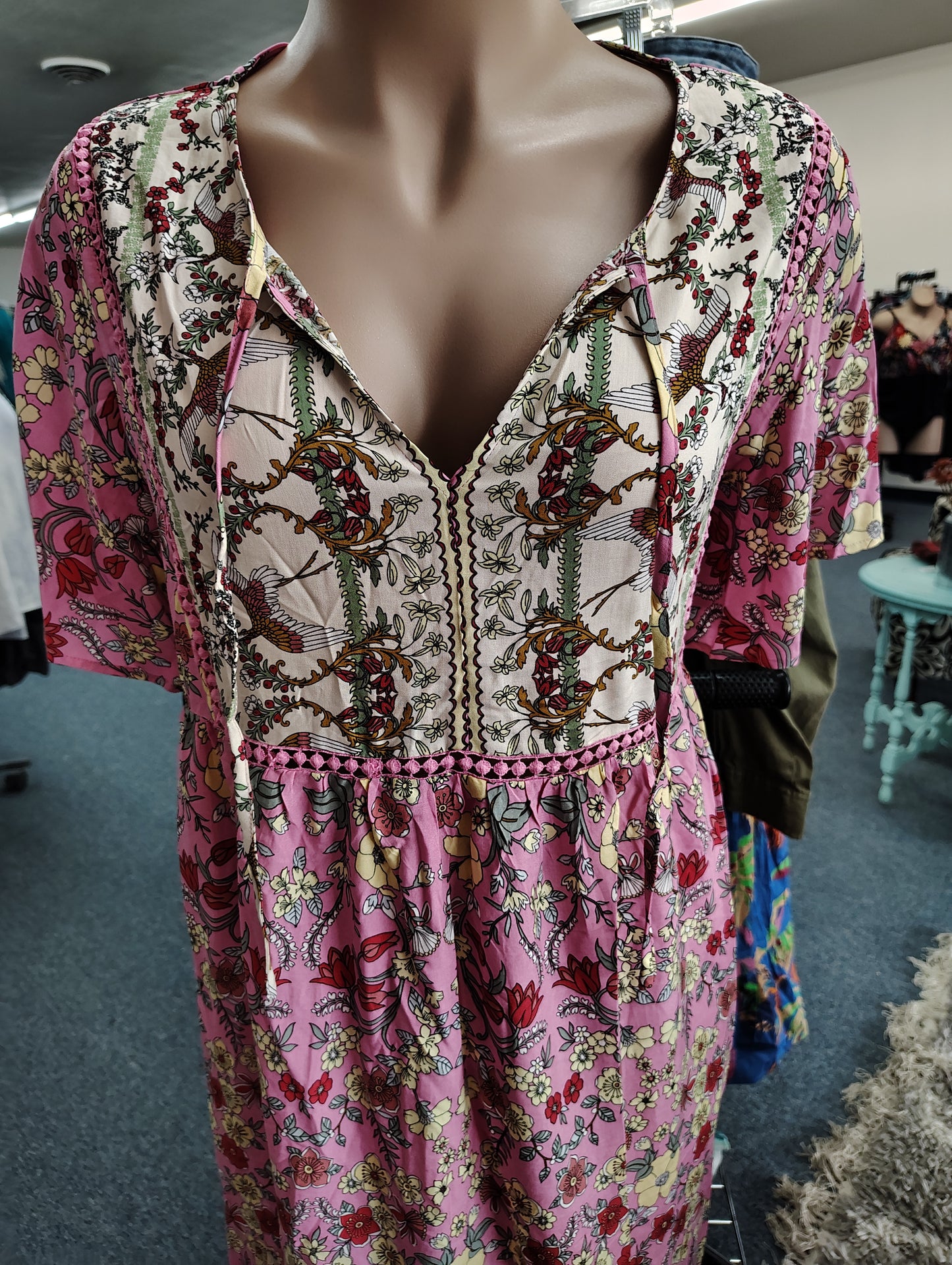 Rusty Dusty NWT pink boho maxi dress size 4x