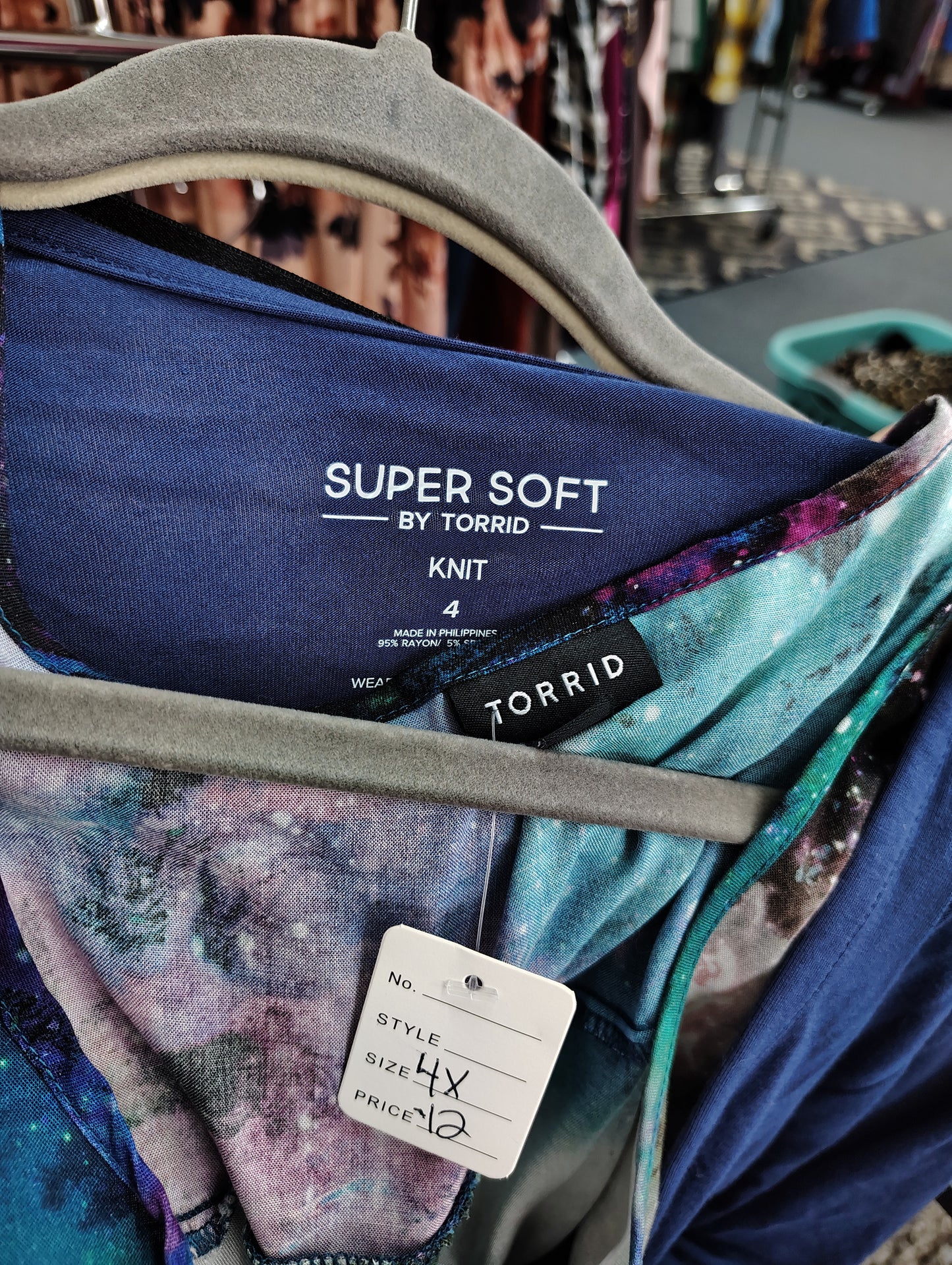 Torrid super soft blue tie front cardigan size 4x NWT