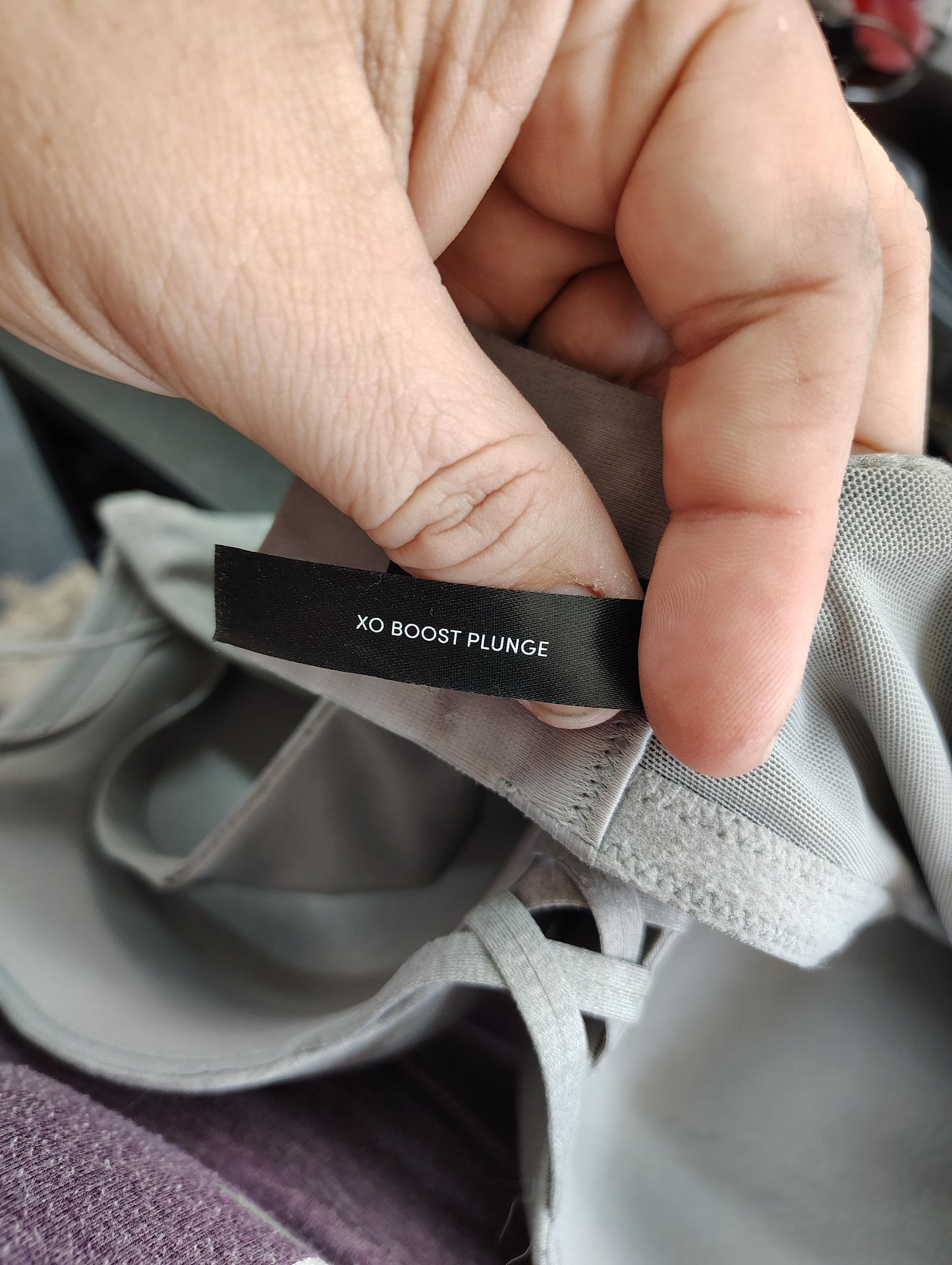Torrid gray lace accent boost plunge bra size 40DD