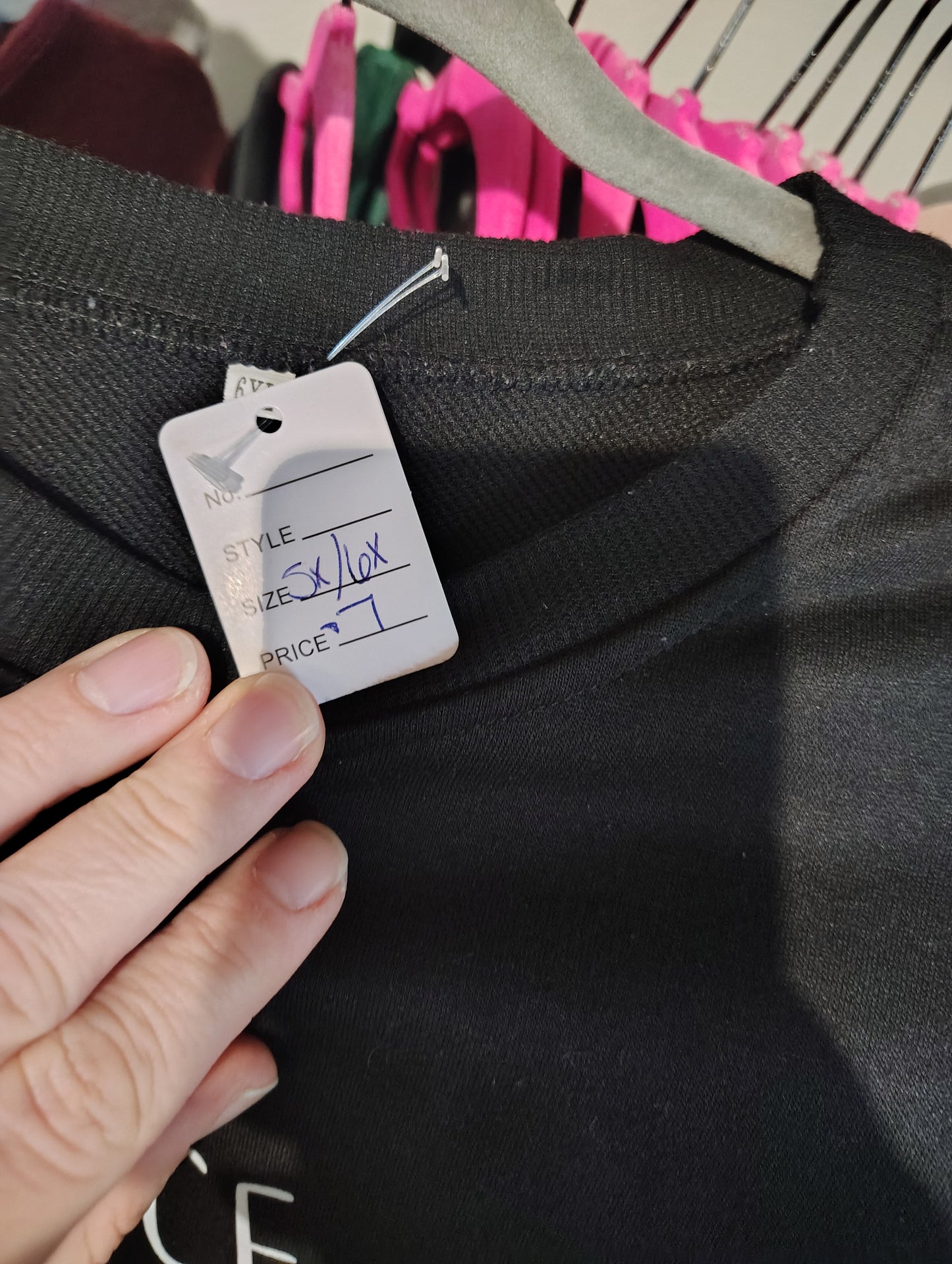 Christmas naughty or nice black sweatshirt size 6x