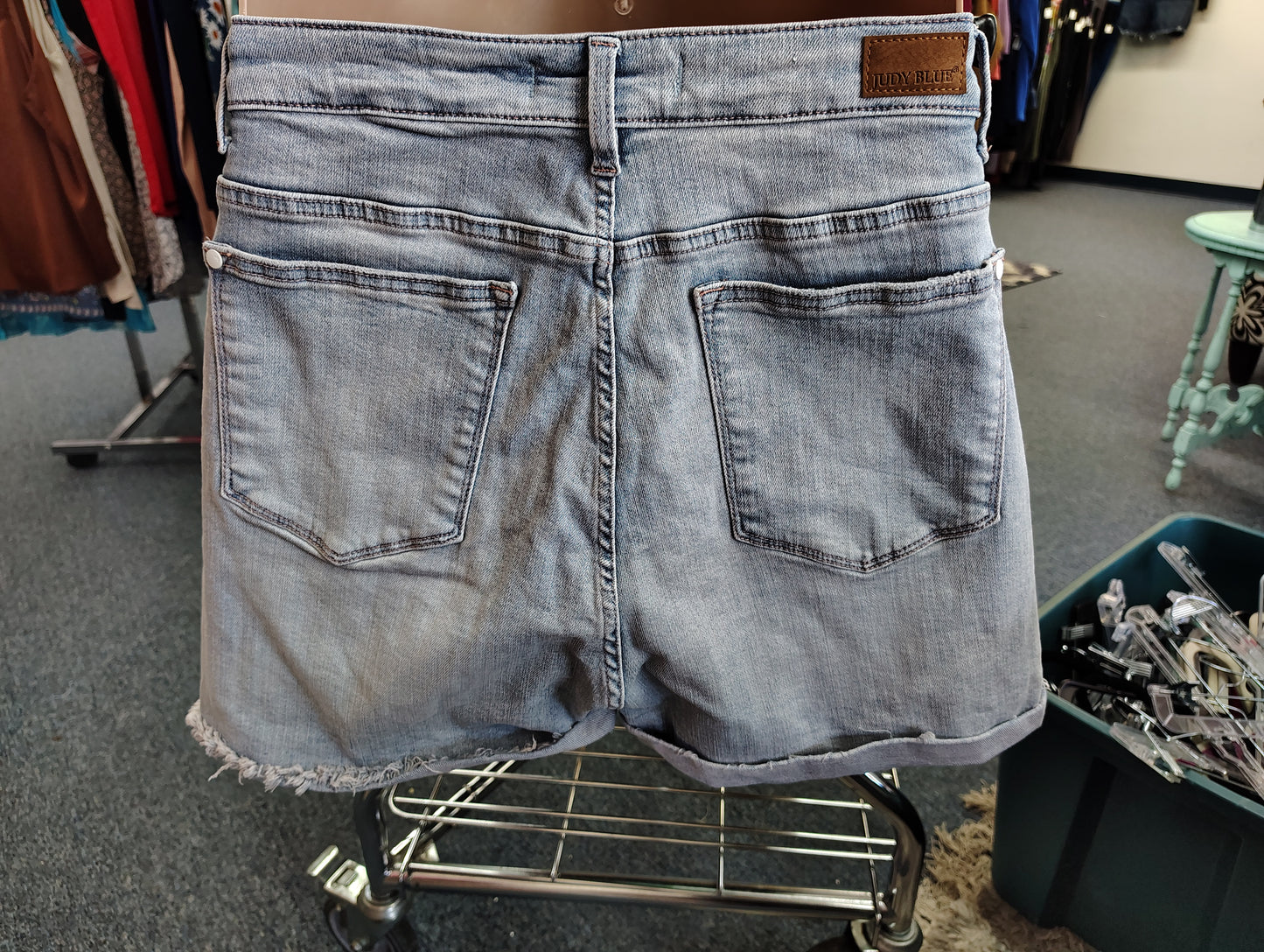 Judy Blue braided waist stretchy denim shorts size 2x