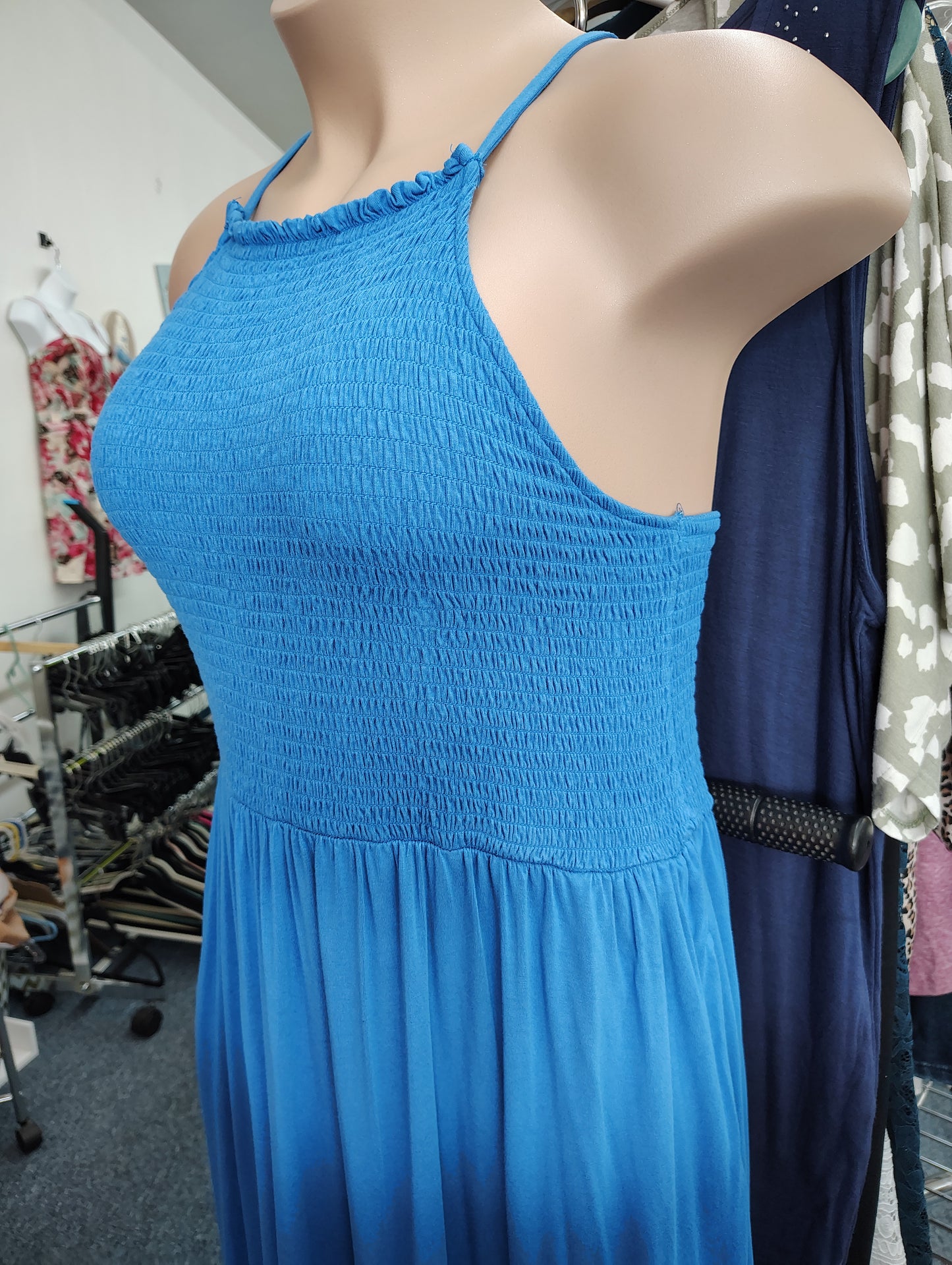Ava & Viv blue knit maxi dress size 2x