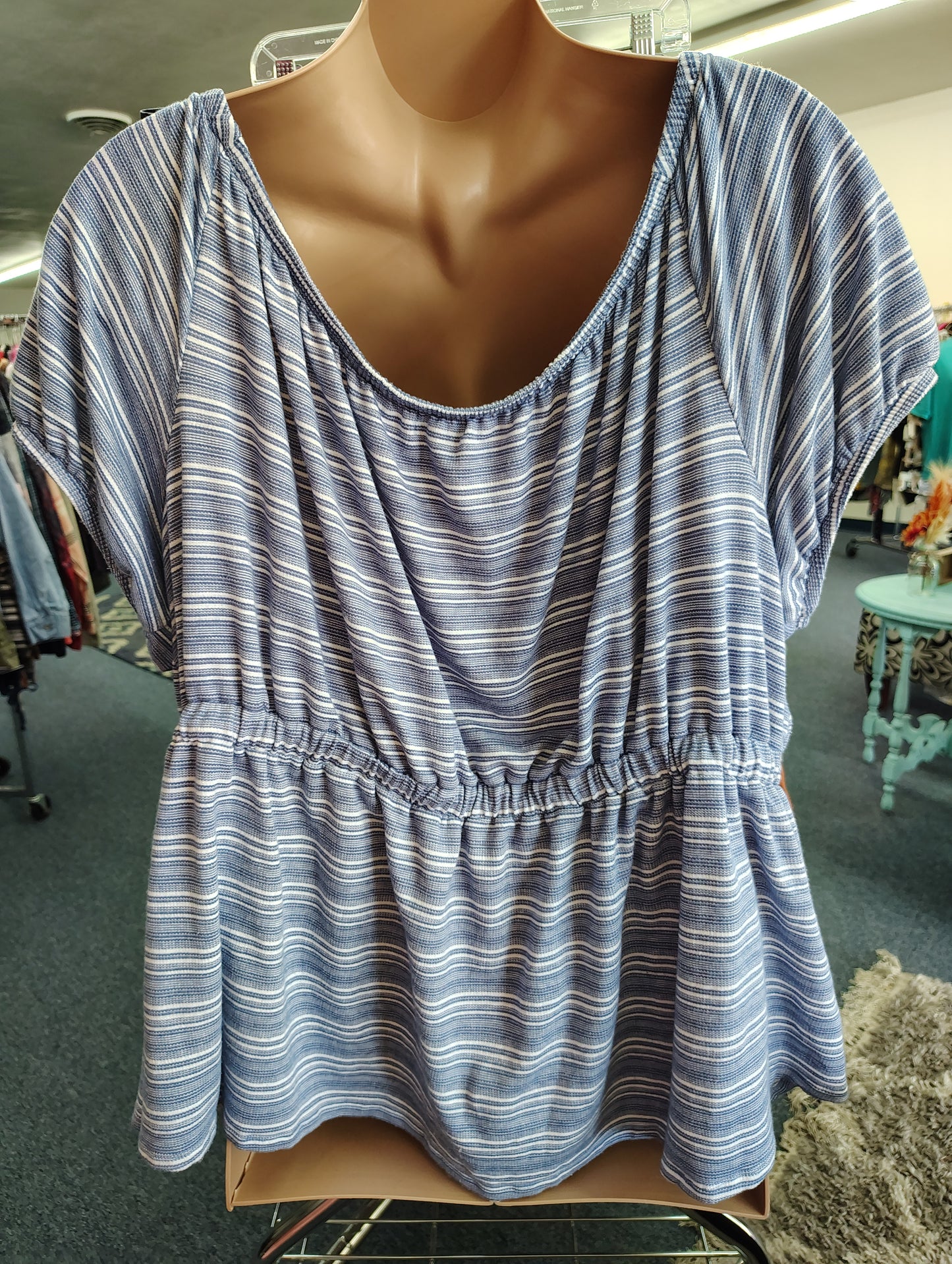 Lane Bryant babydoll stripe top 4x