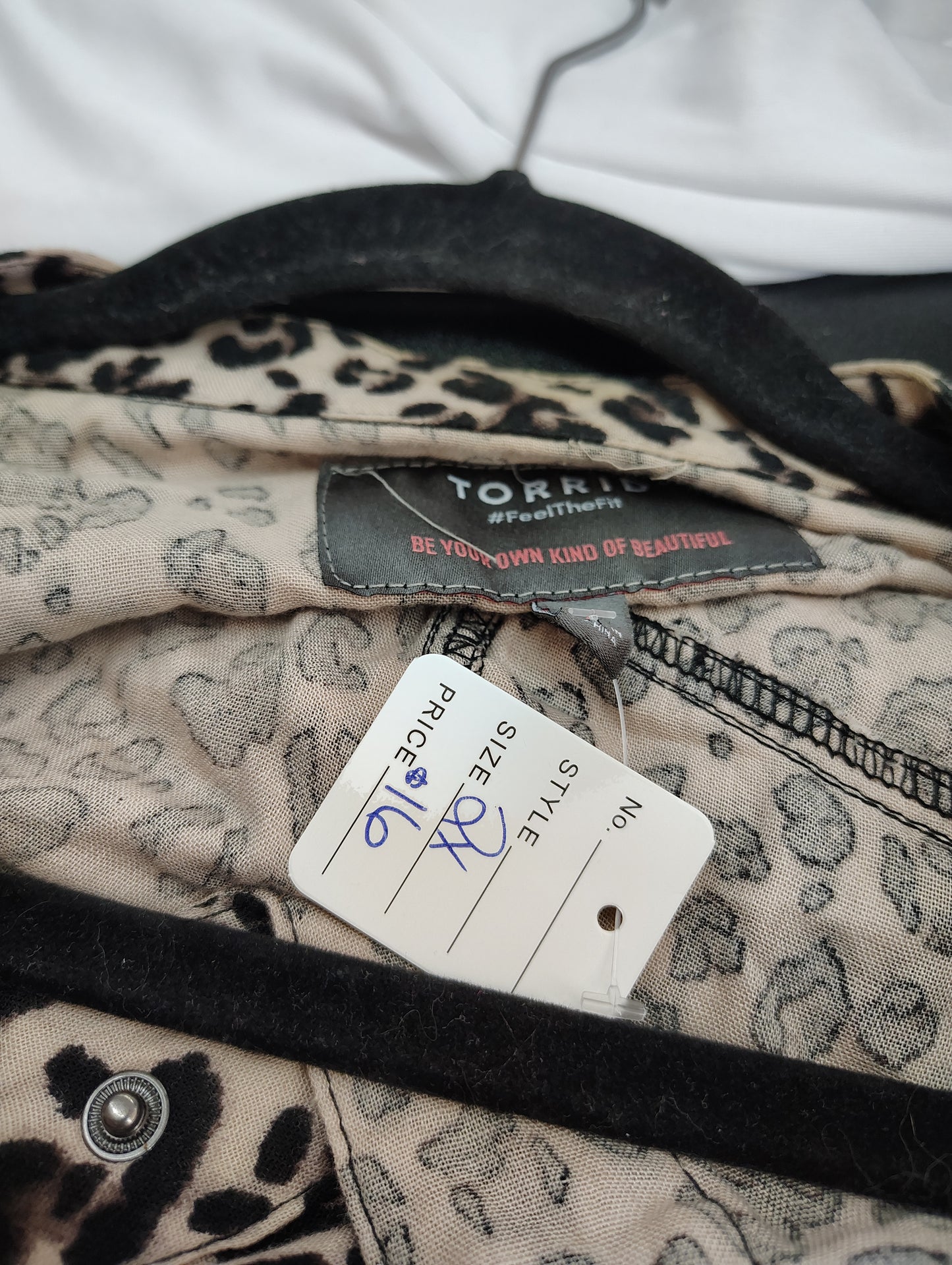 Torrid lightweight leopard print button front jacket size 2x