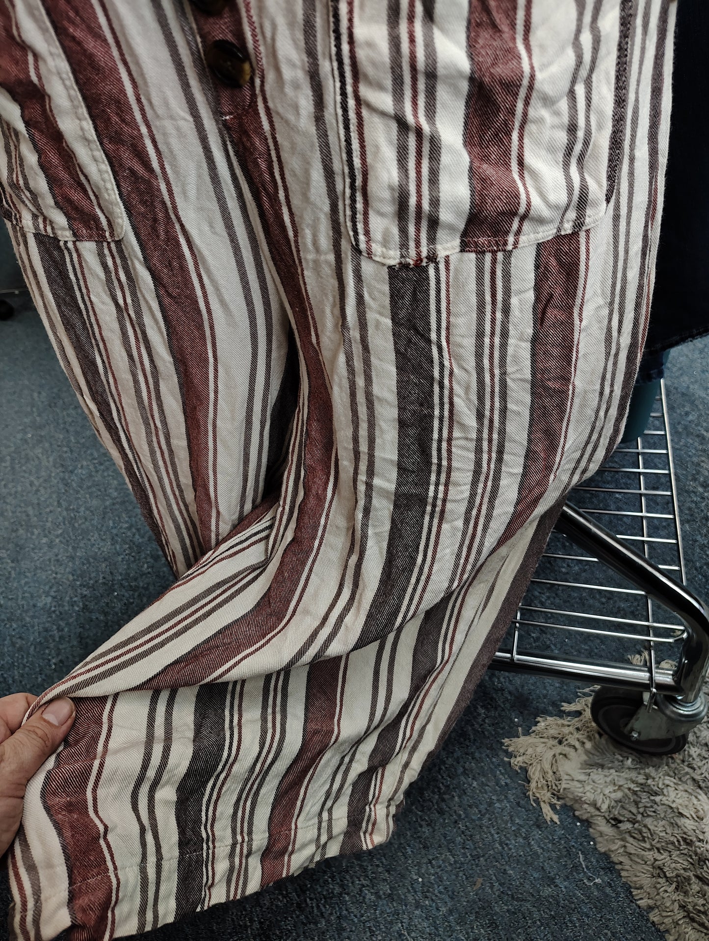 Torrid cropped striped gaucho pants pull on size 1x
