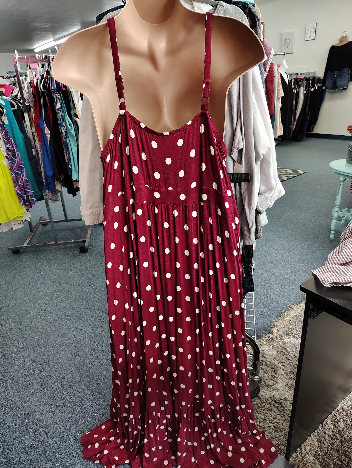 Torrid NWT red polka dot maxi dress size 4x