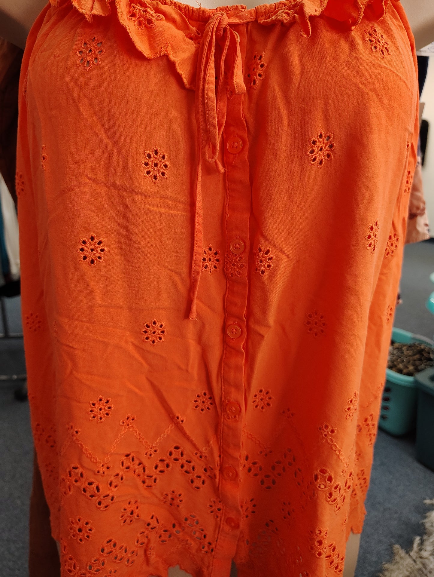 Torrid orange eyelet tank top size 5x