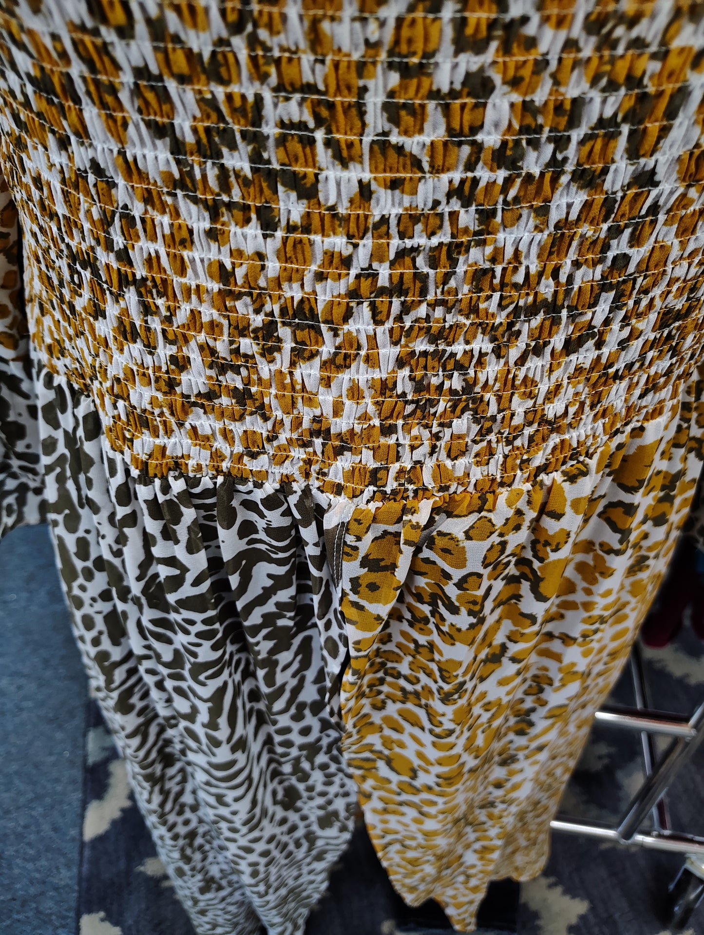 Cato tunic top with open front animal print size 18/20 2x