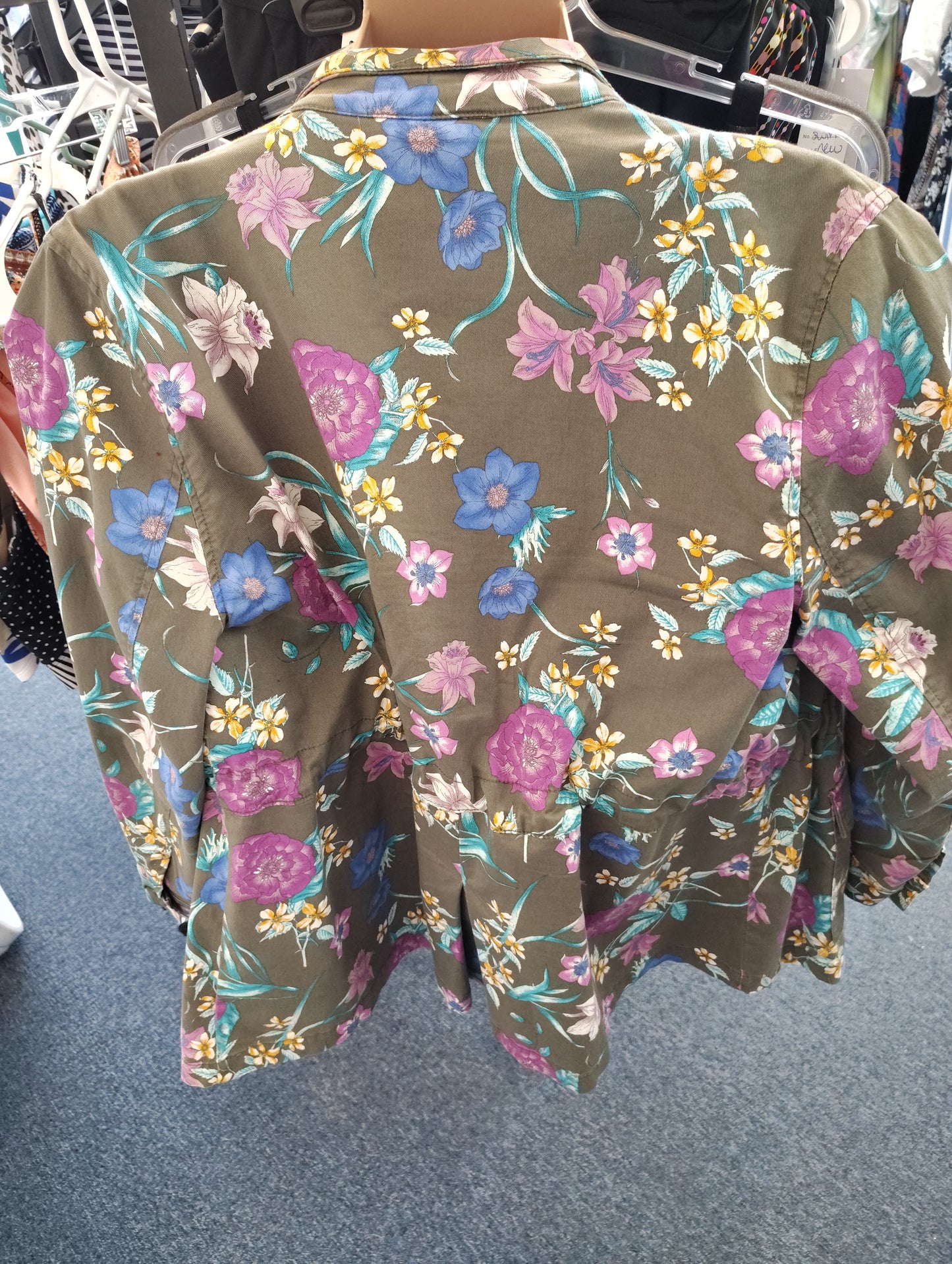 Lane Bryant floral denim jacket size 14/16 2x