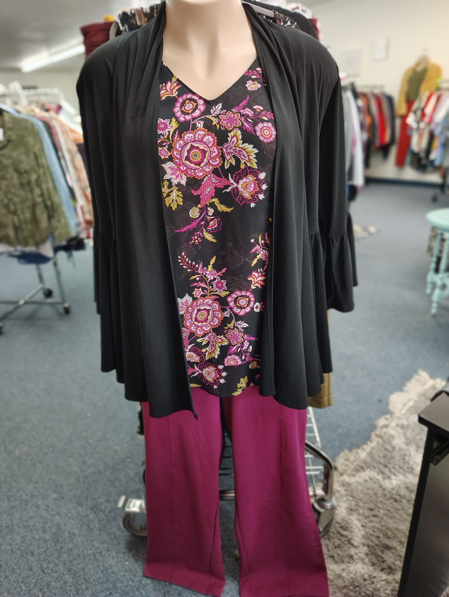 Lane Bryant floral layered tank top size 22 3x