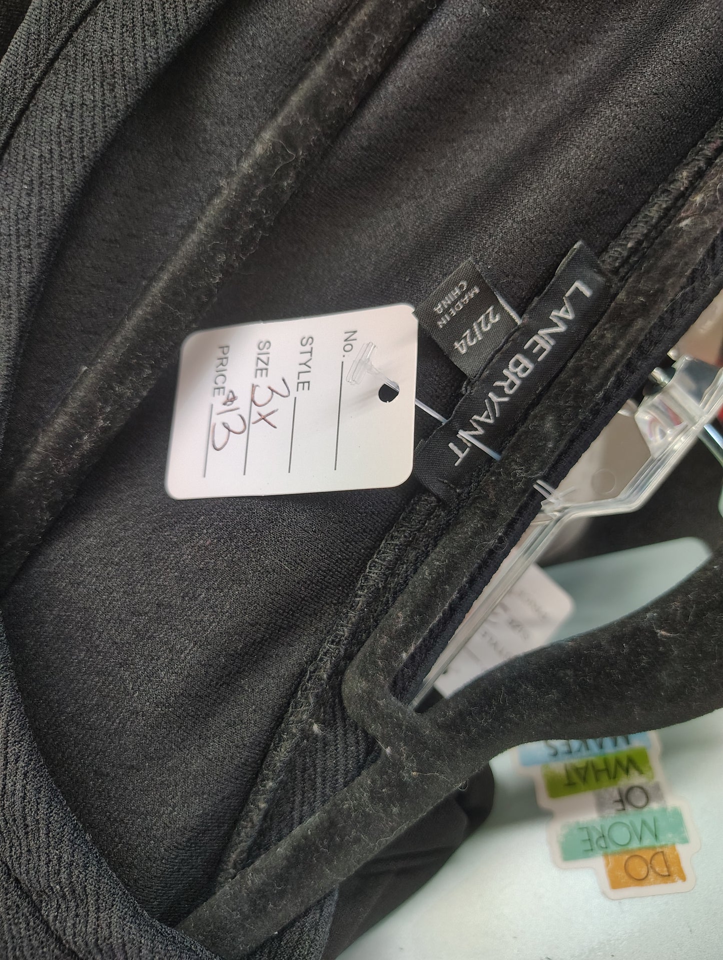 Lane Bryant black 2fer tunic top with striped sleeves 3x