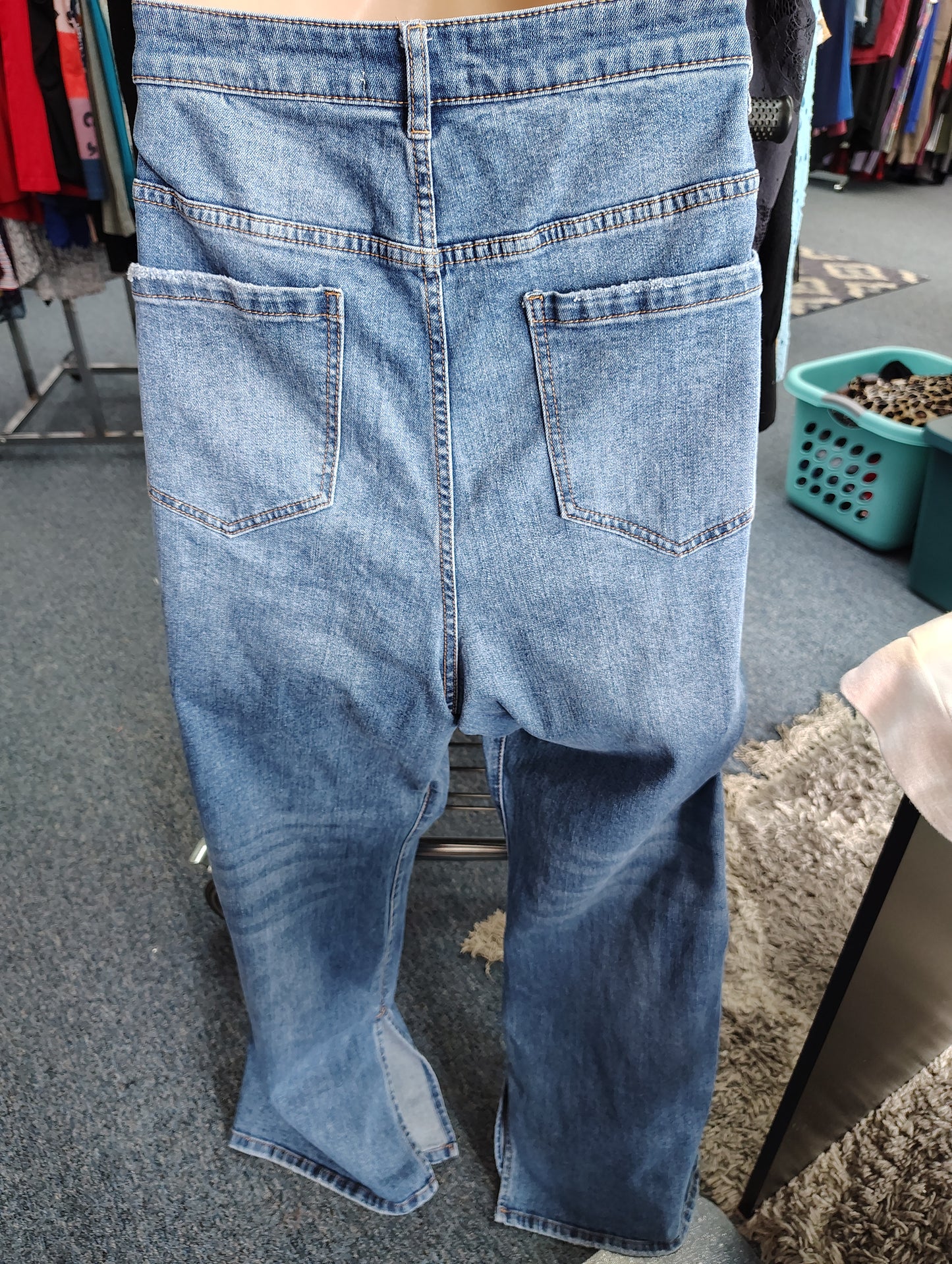 Eloquii flare jeans with slits at ankles size 24