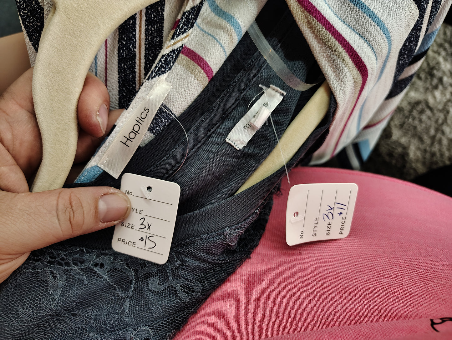 Haptics longer stripes kimono size 3x