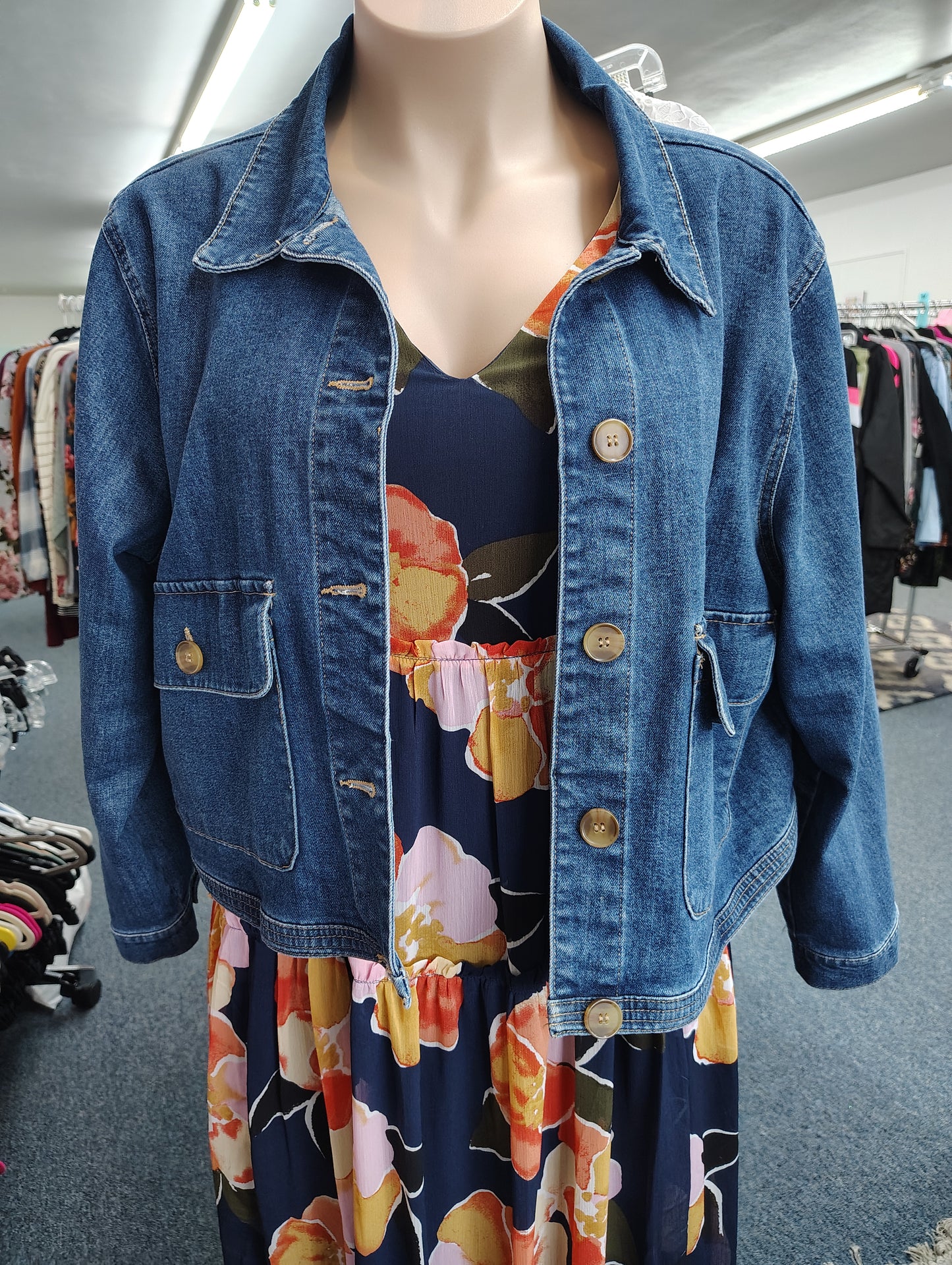 Rachel Zoe boxy denim jacket size 2x oversized