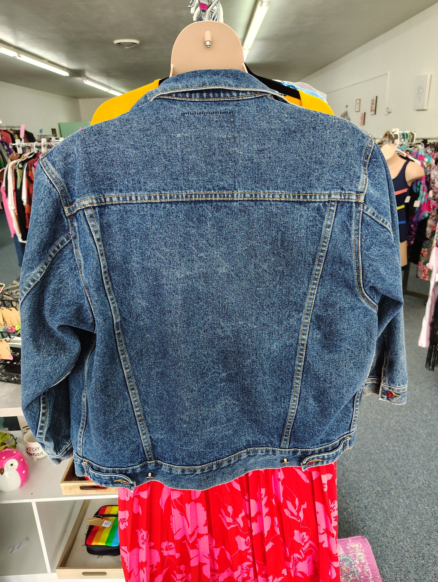 Rose denim jacket no stretch size xl/1x