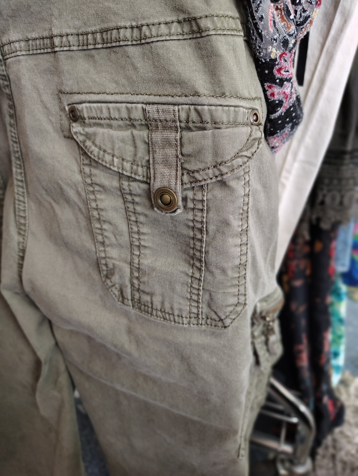 Naturals olive green cargo pants size 18