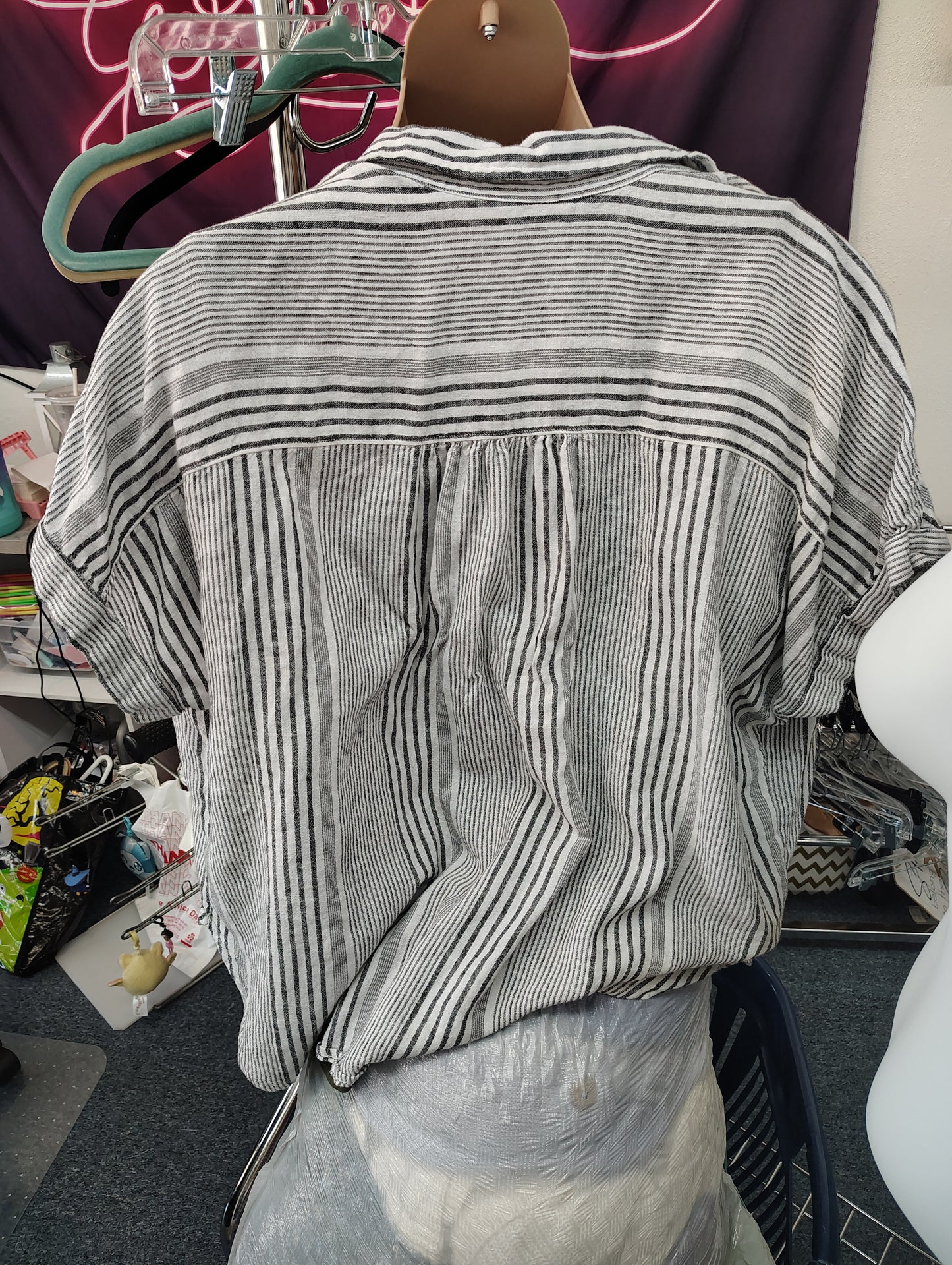 Time & Tru striped camp shirt size xxxl