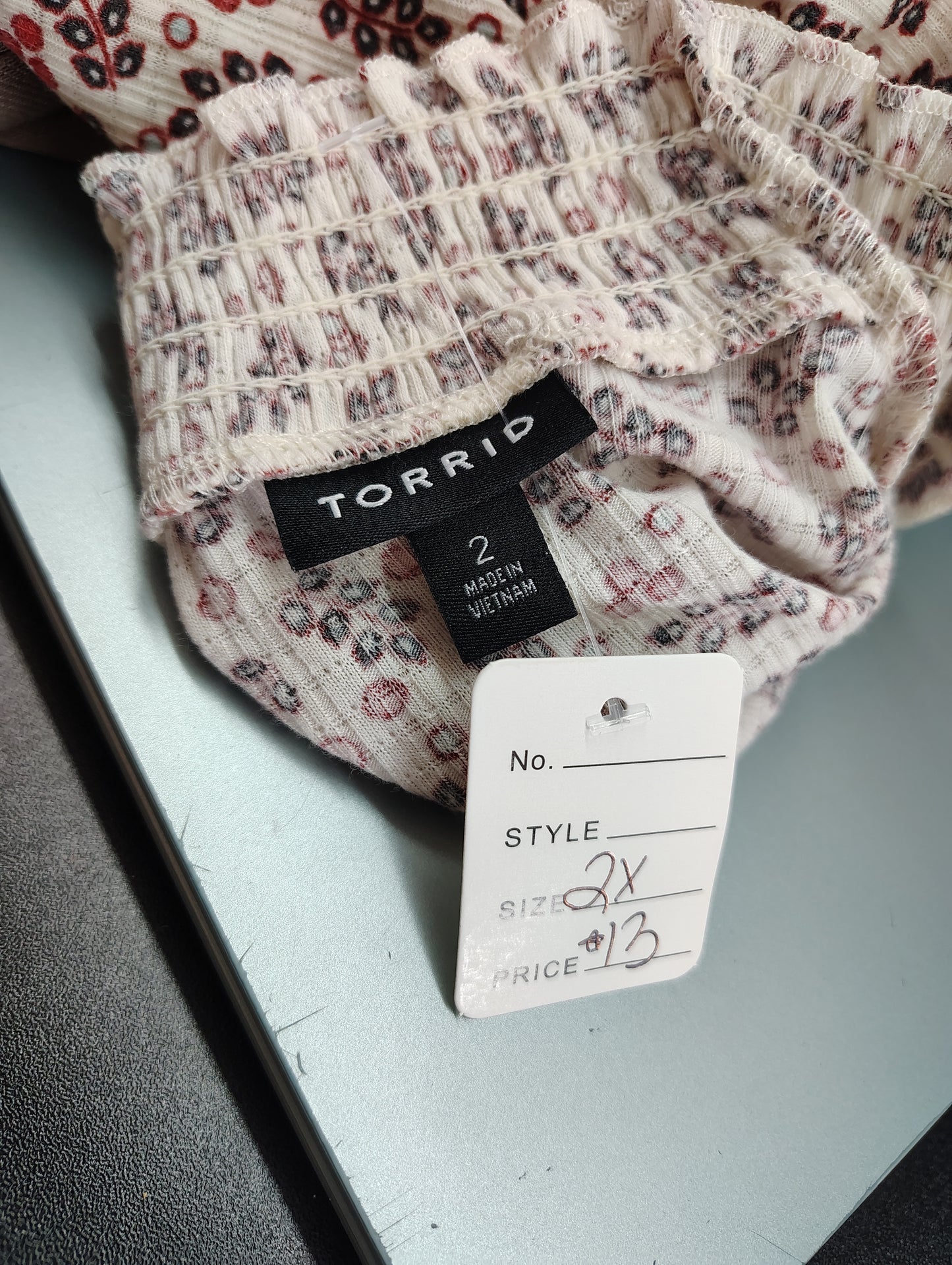 Torrid long sleeve floral top size 2x