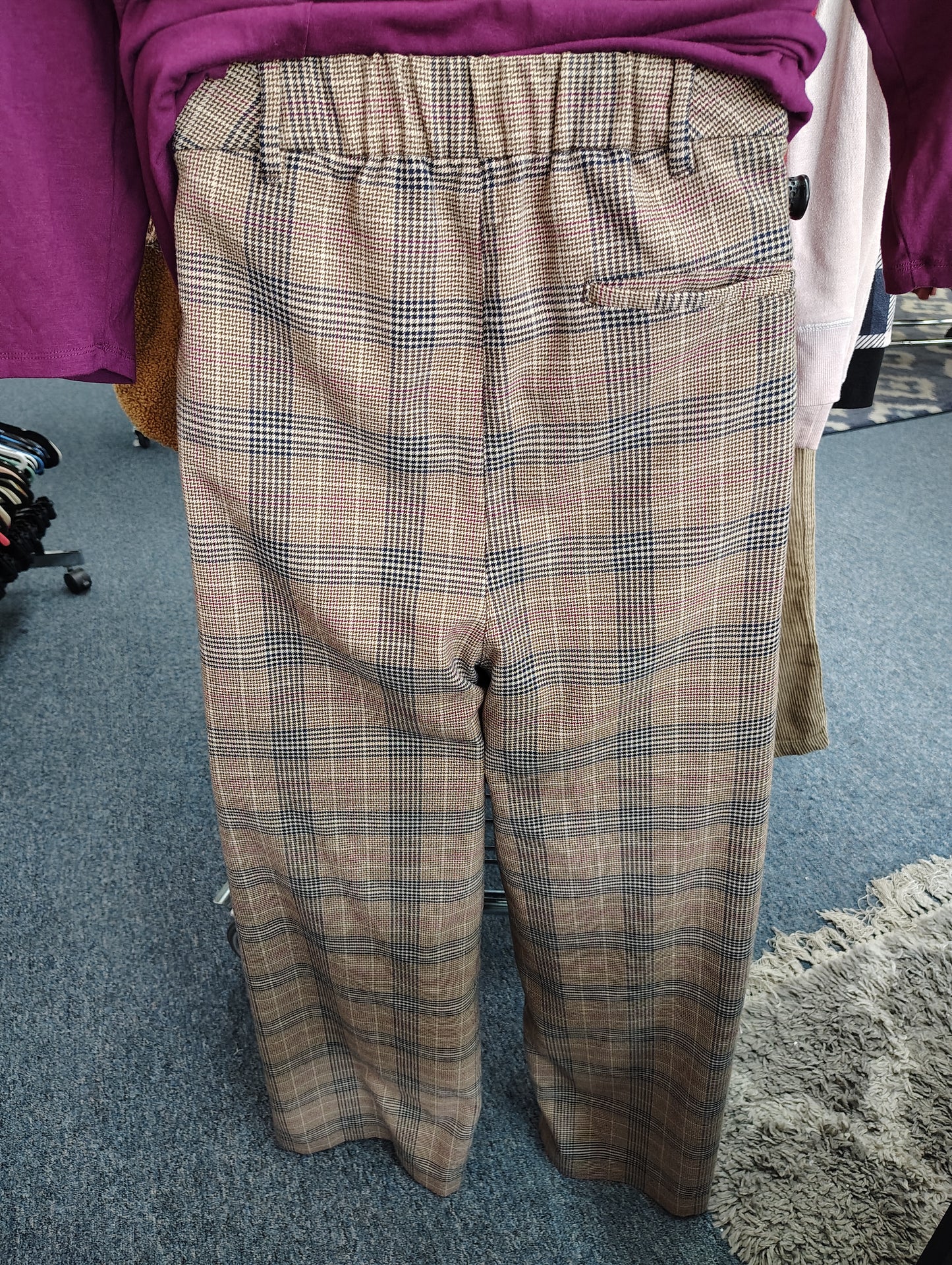 Old Navy Taylor wide leg plaid trouser dress pants 16 xl