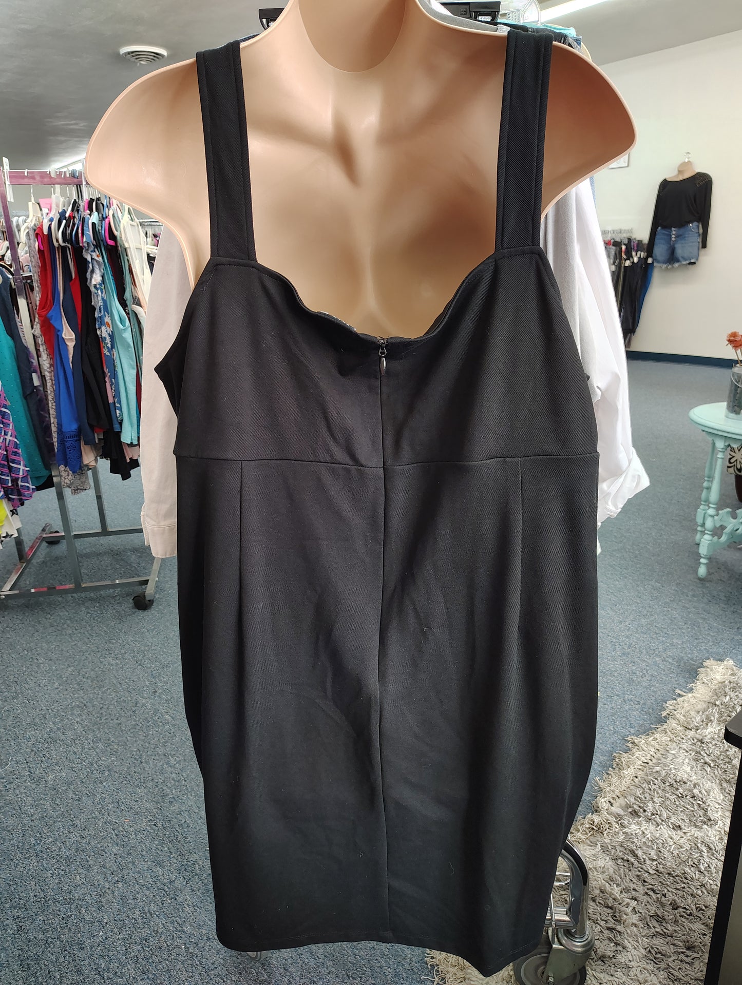 Torrid black stretchy sheath dress with lace size 28 4x