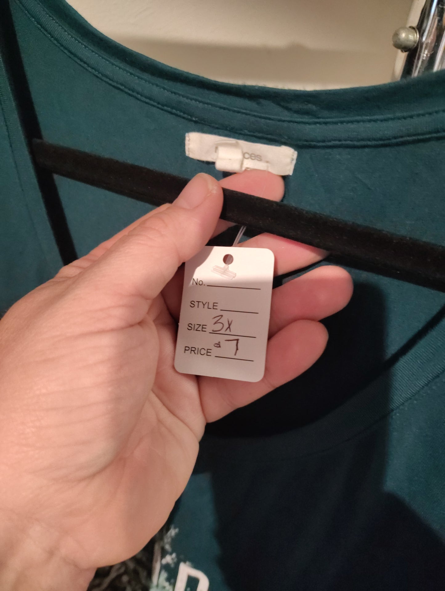 Maurices green Christmas Holiday burnout tee size 3x