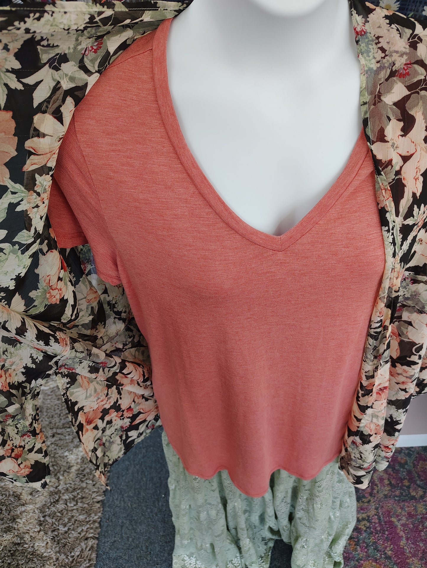 Jessica Simpson coral tee size xl