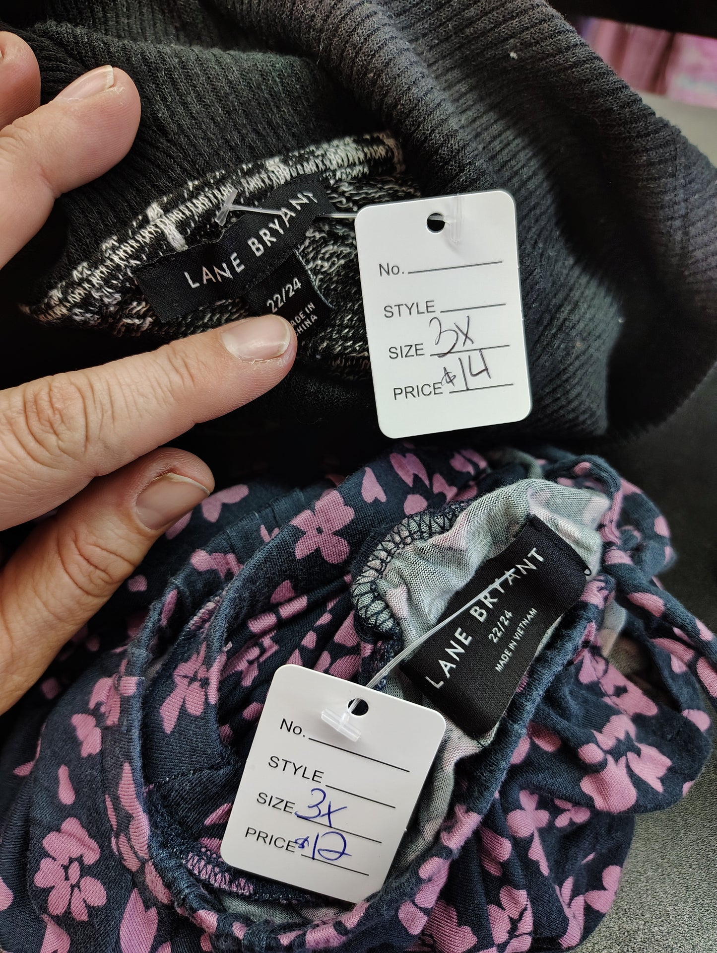 Lane Bryant plaid turtleneck top size 3x