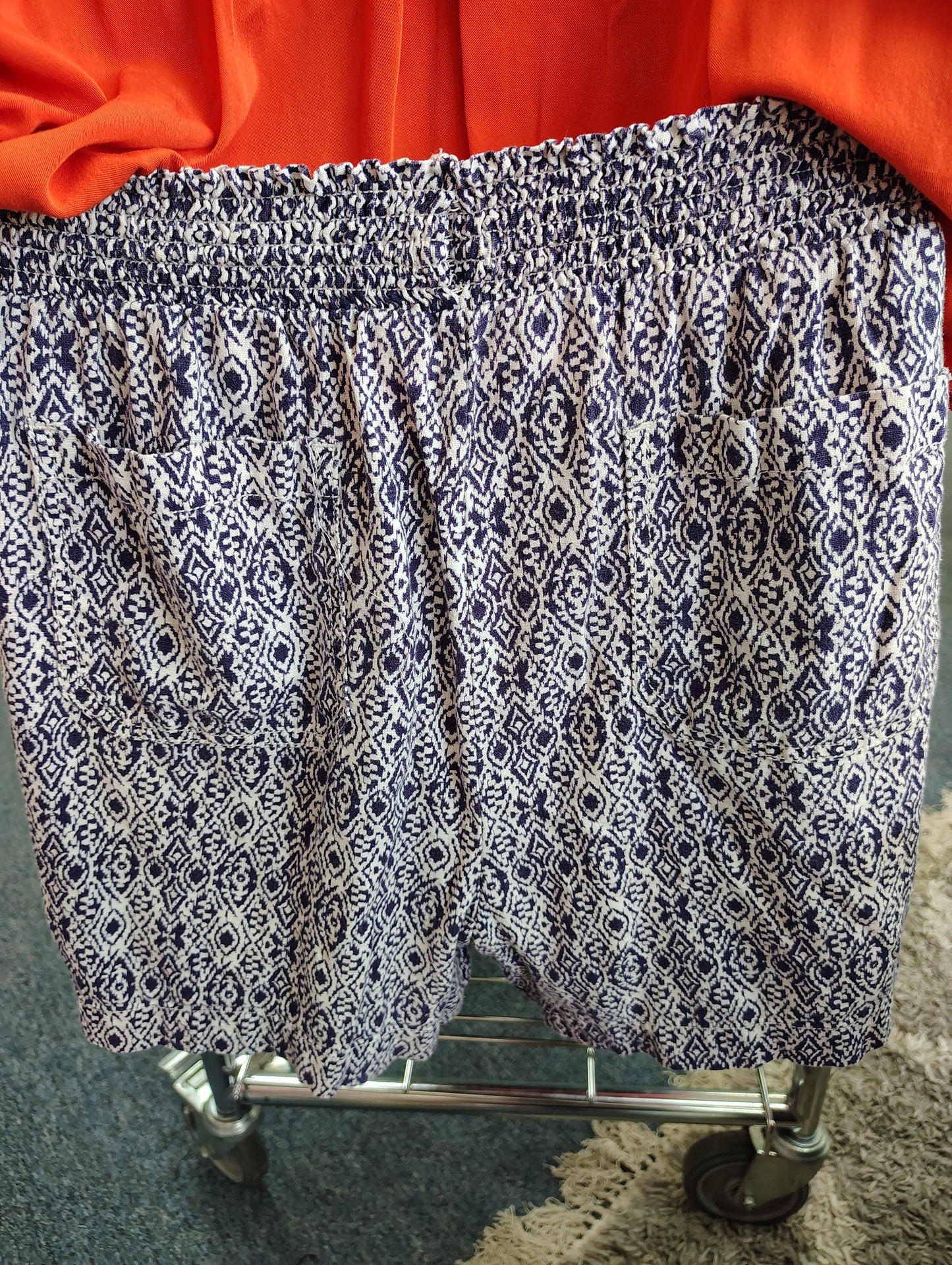 Briggs tie front printed shorts size XXL
