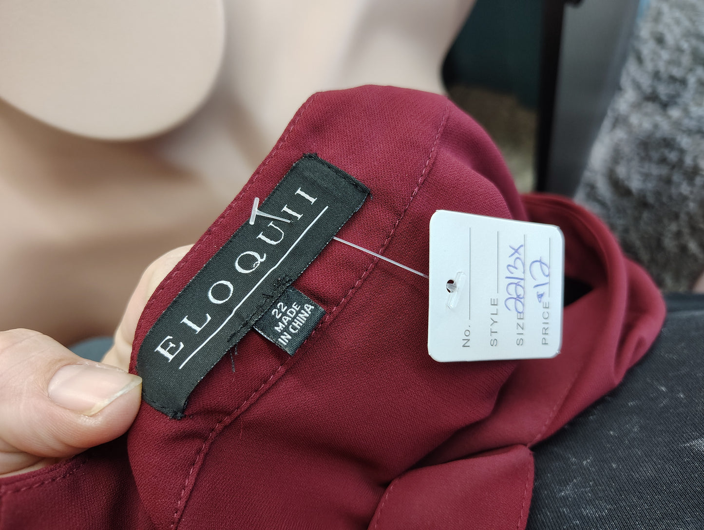 Eloquii red slinky dress blouse size 22 3x