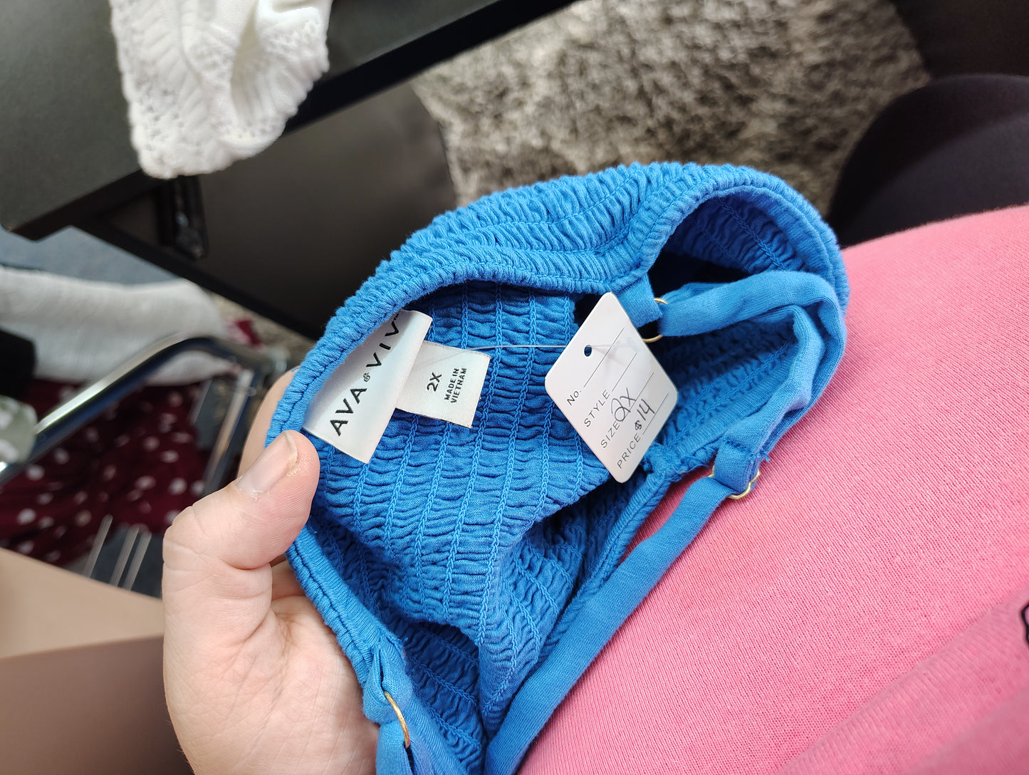 Ava & Viv blue knit maxi dress size 2x