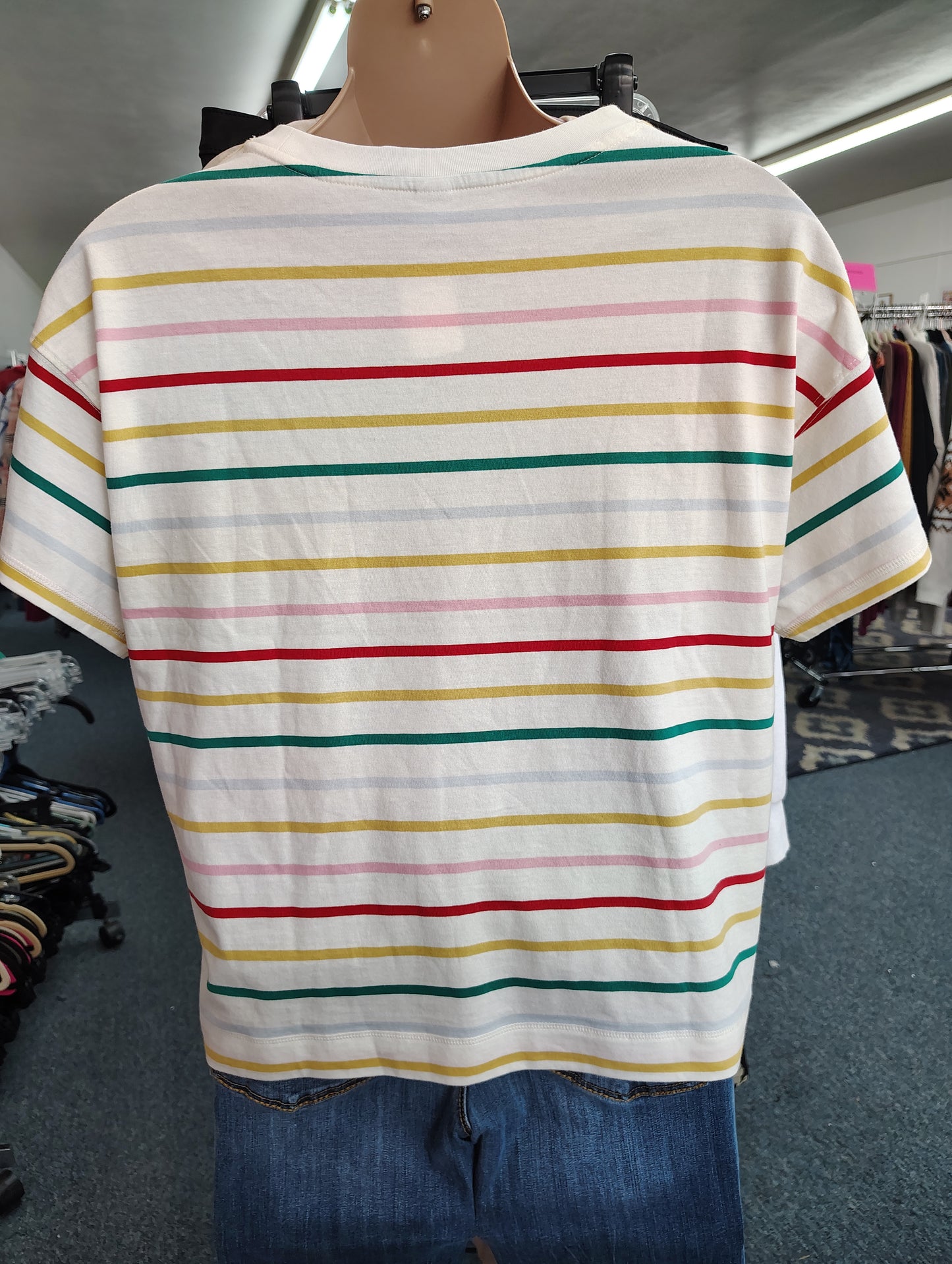 Old Navy striped white tee size XL