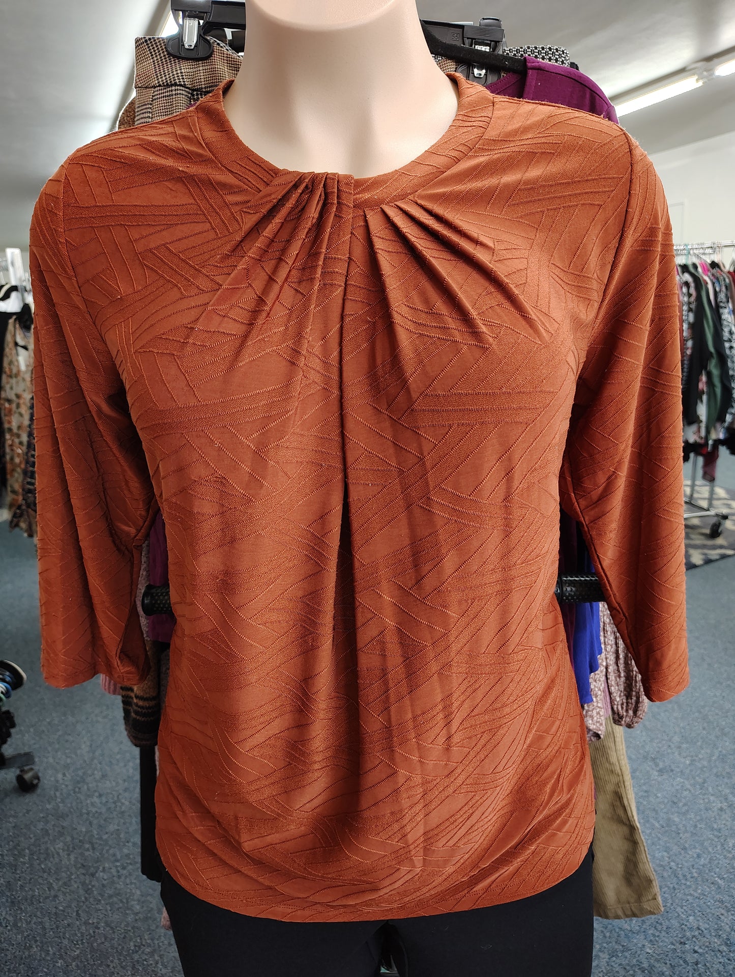 Liz Claiborne orange dress top size 1x