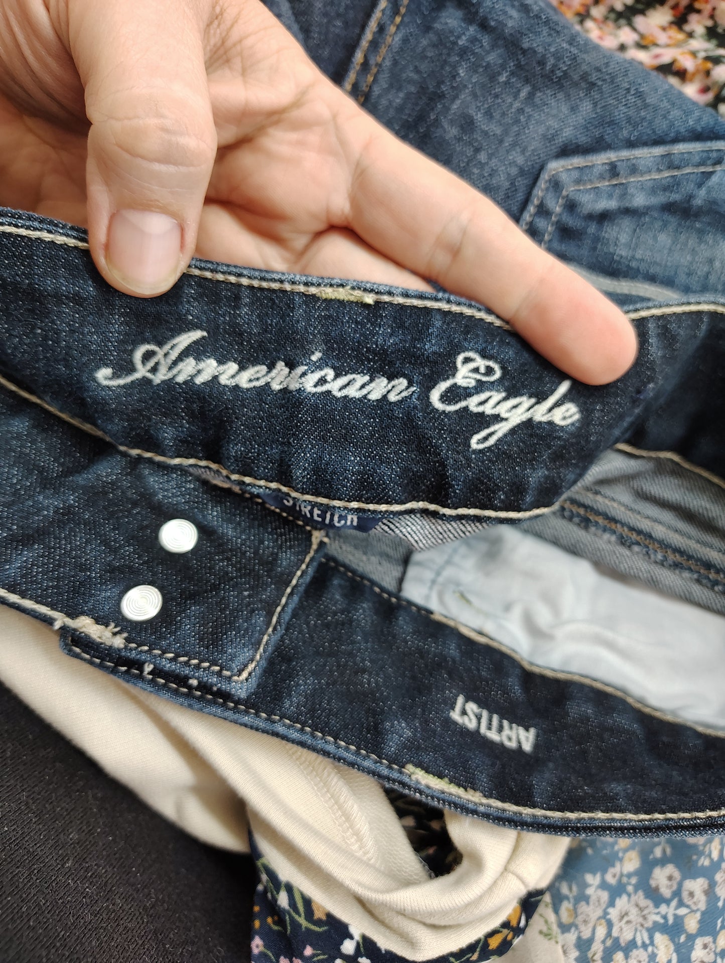 American Eagle Artist jeans flare size 14 short low rise