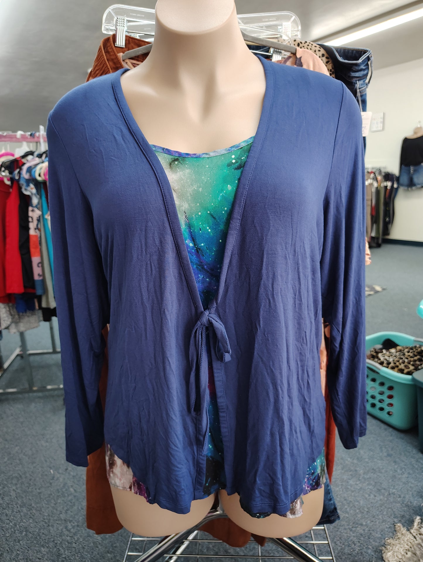Torrid super soft blue tie front cardigan size 4x NWT
