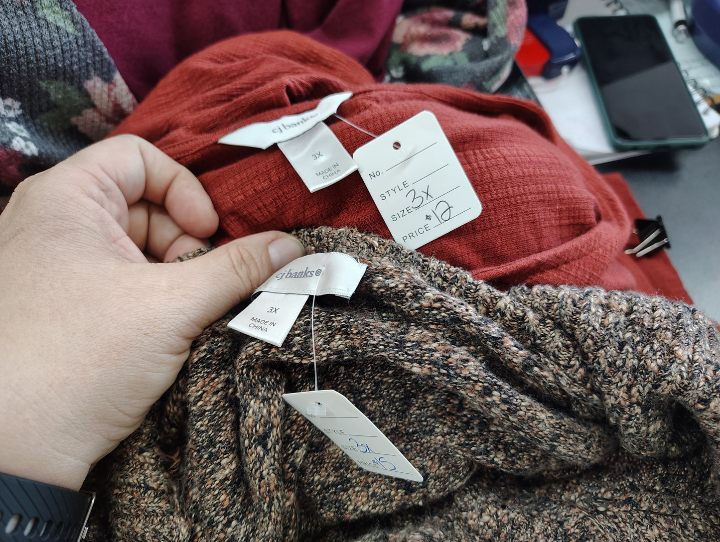 CJ Banks button front brown cardigan vest size 3x