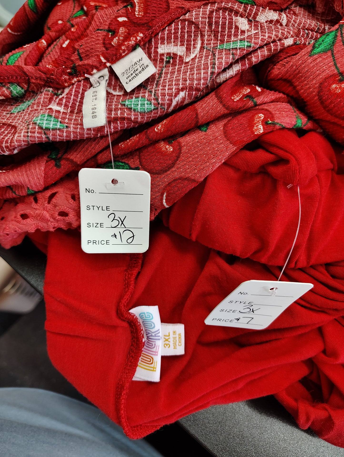 Lularoe red tiered knit pull on maxi skirt 3x