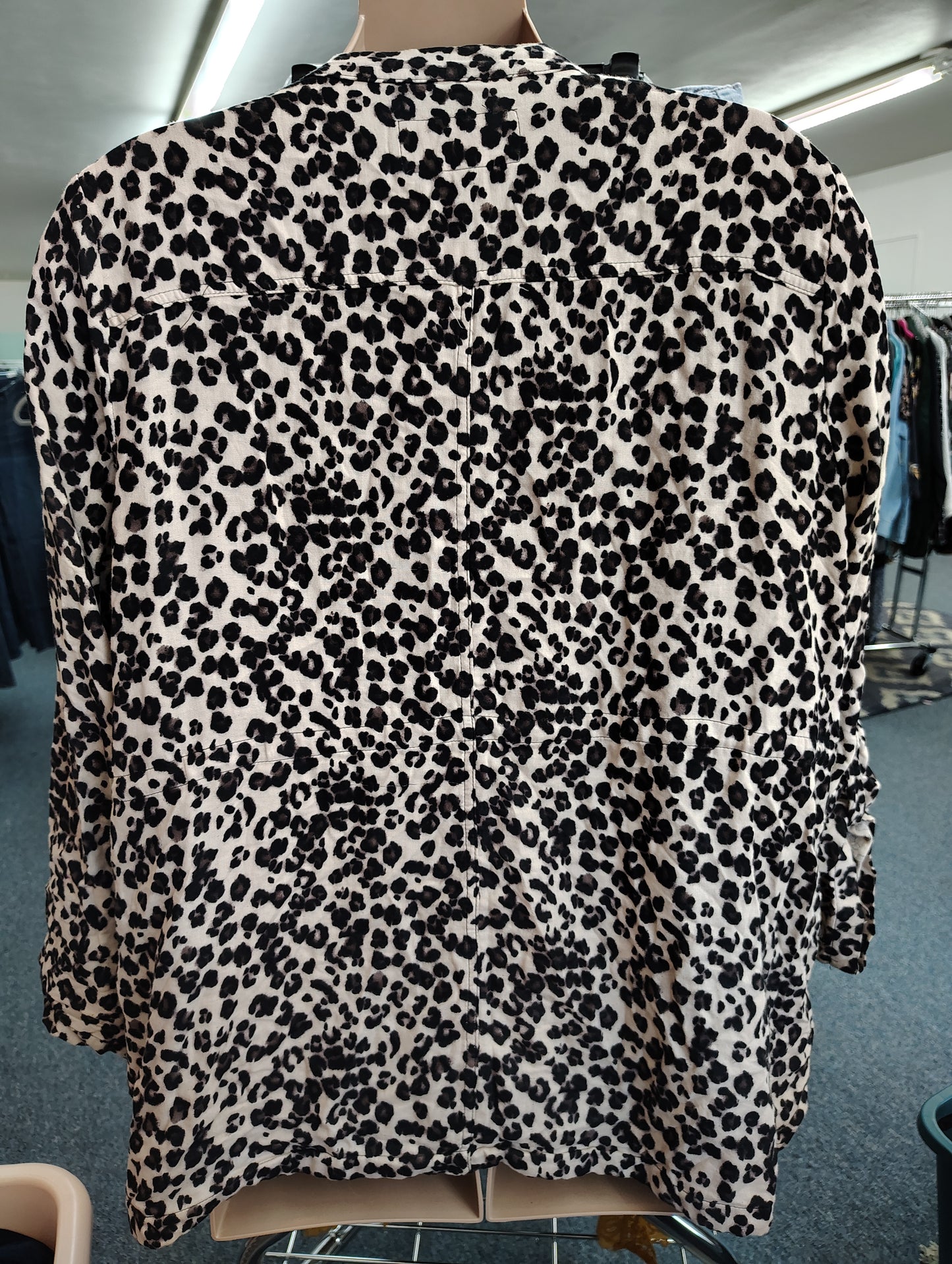 Torrid lightweight leopard print button front jacket size 2x