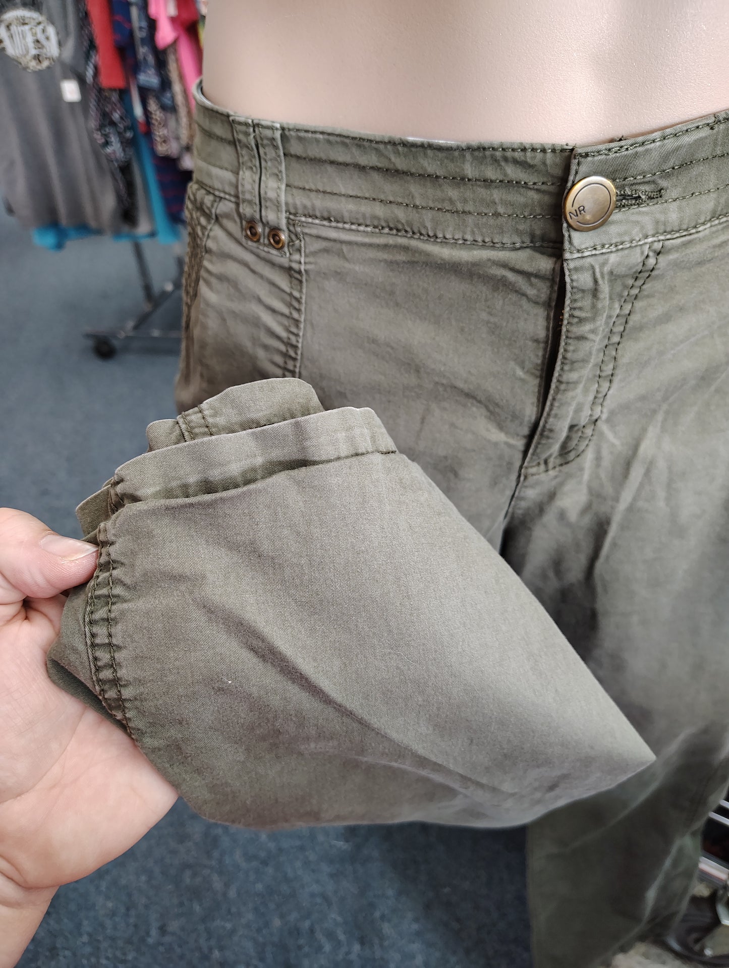 Naturals olive green cargo pants size 18