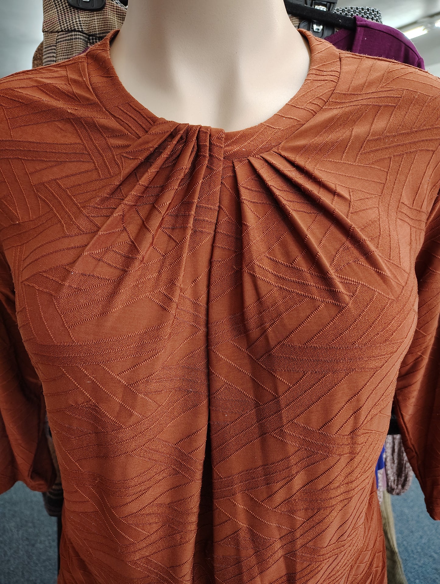 Liz Claiborne orange dress top size 1x