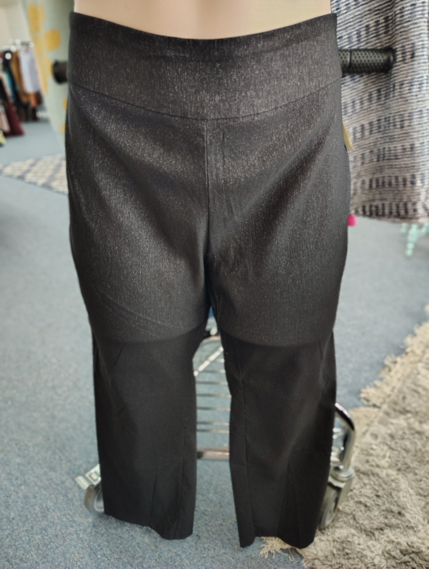 Joe B black textured look stretchy dress pants size 2x
