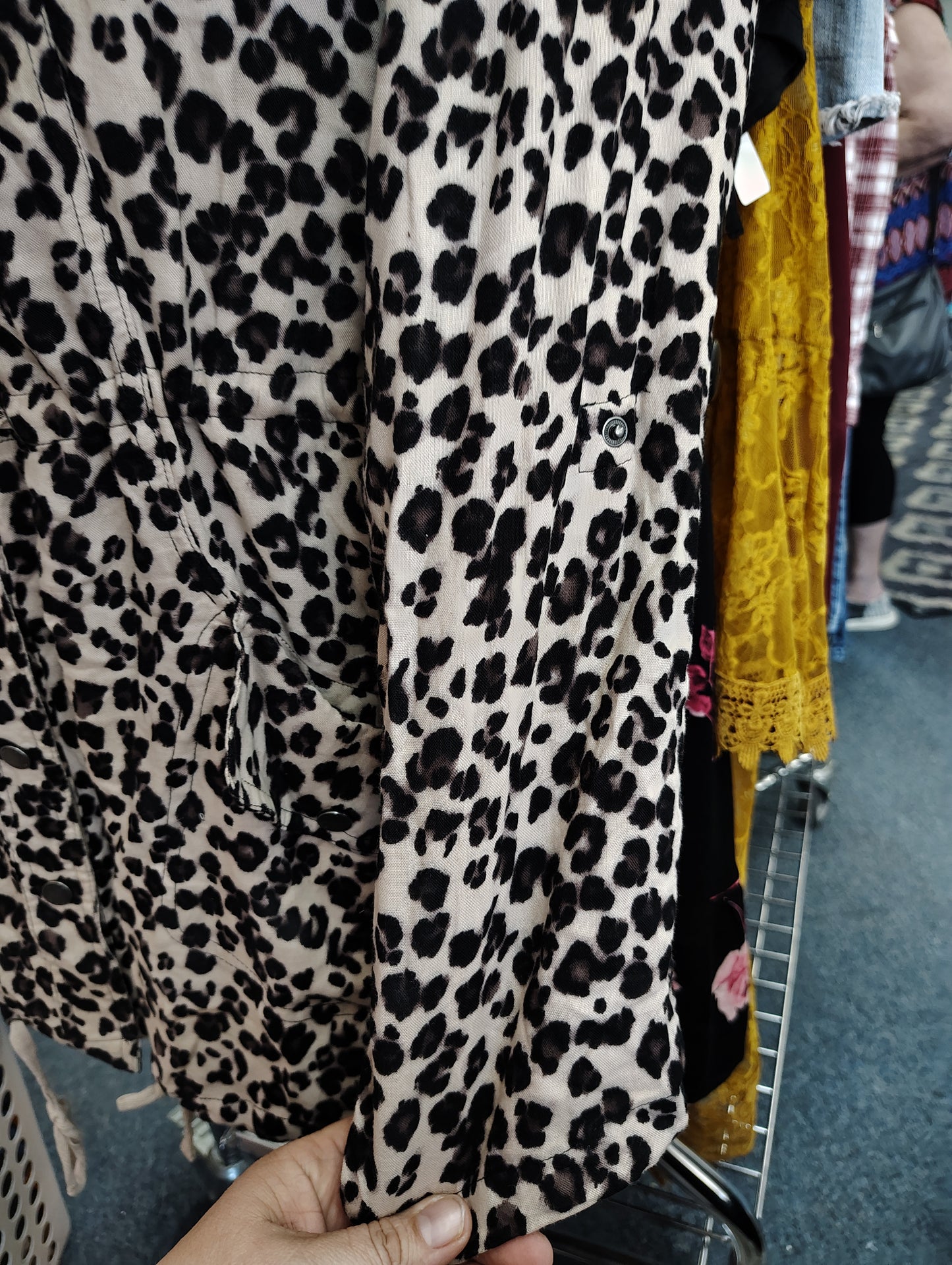 Torrid lightweight leopard print button front jacket size 2x