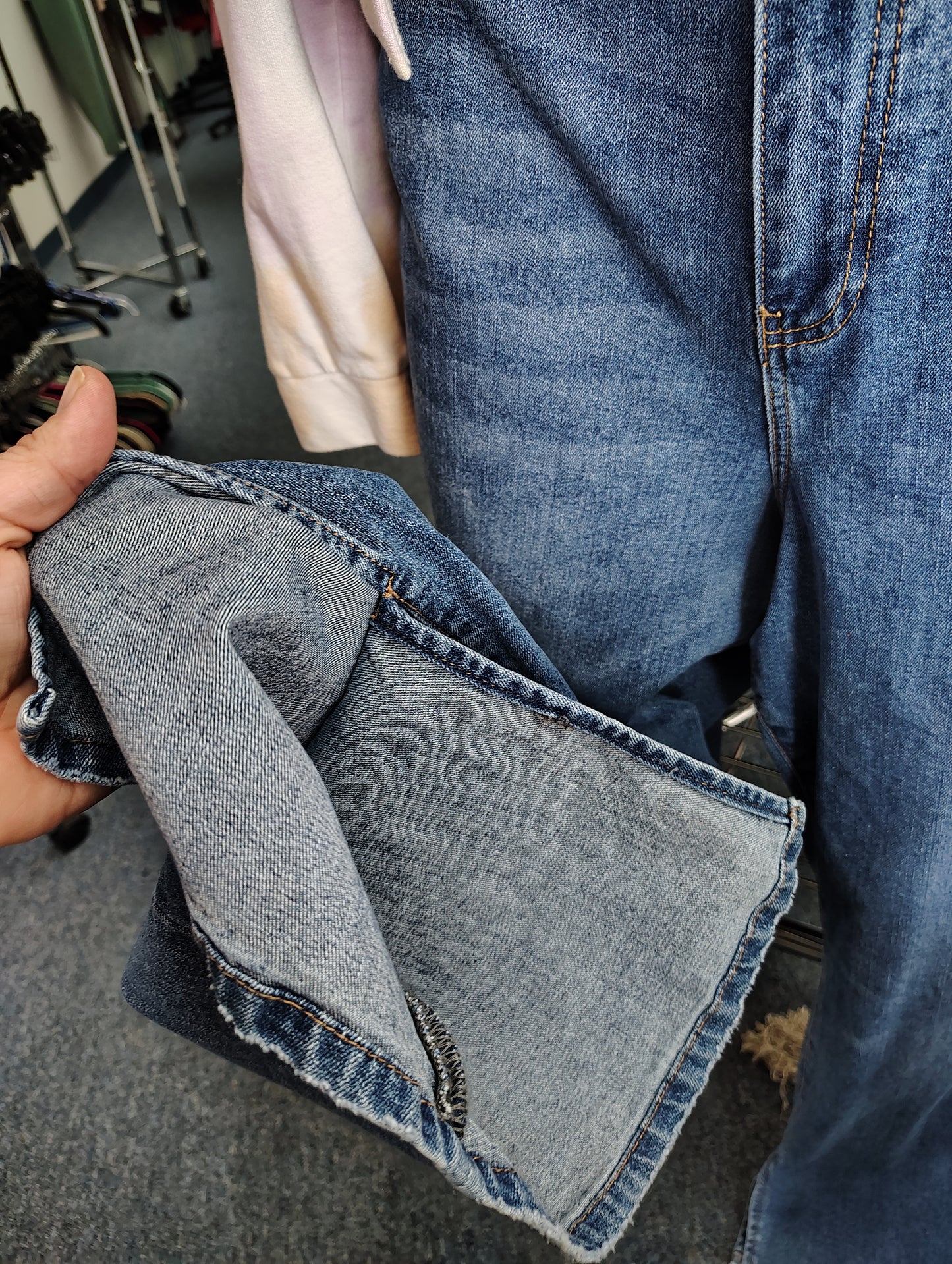 Eloquii flare jeans with slits at ankles size 24