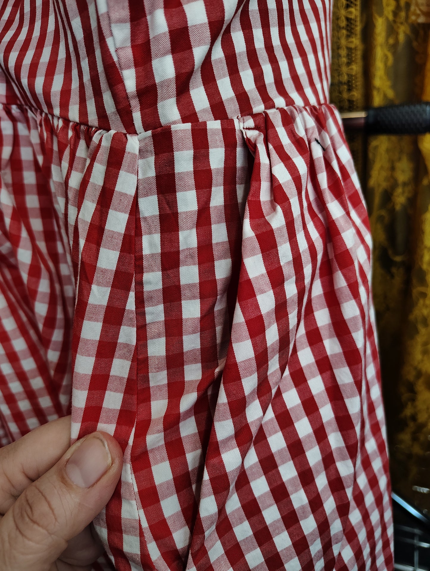 Old Navy NWT red and white plaid pinup dress size xxl