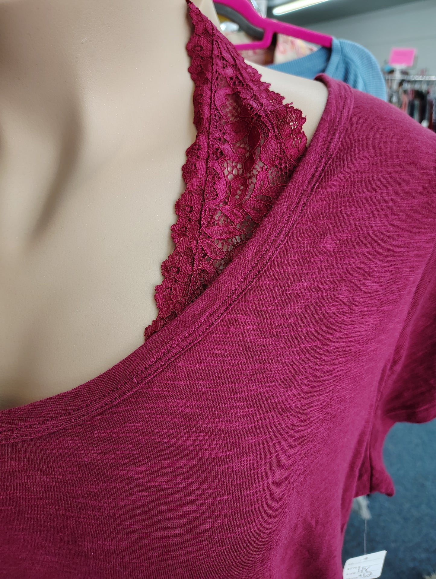 Torrid maroon top with lace halter look size 4x